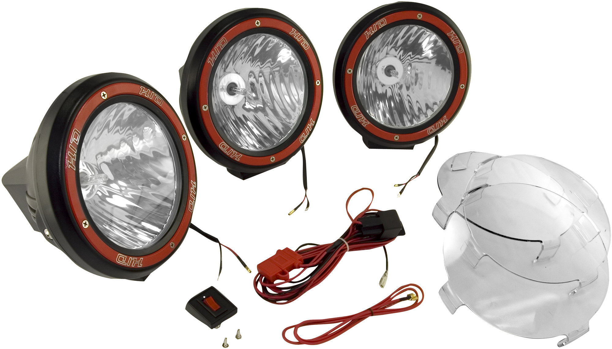 Rugged Ridge 15205.63 7" Round HID Off Road Lights in Black with Wiring