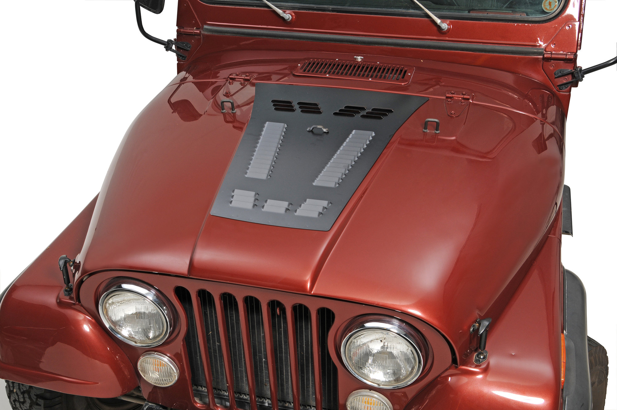 HyLine OffRoad Louvered Hood Panel for 7686 Jeep CJ5, CJ7 & CJ8