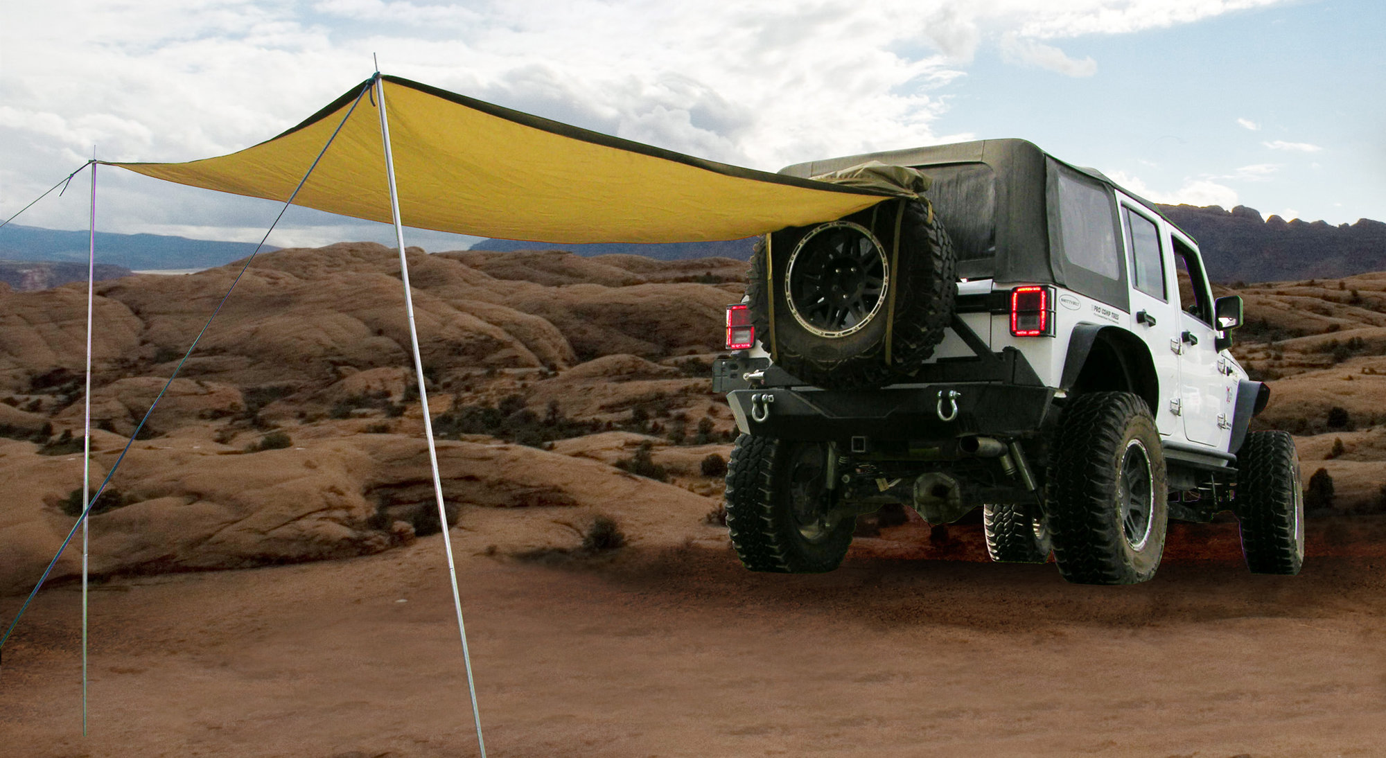 Smittybilt 5662424 G.E.A.R. Trail Shade in Desert Tan Quadratec