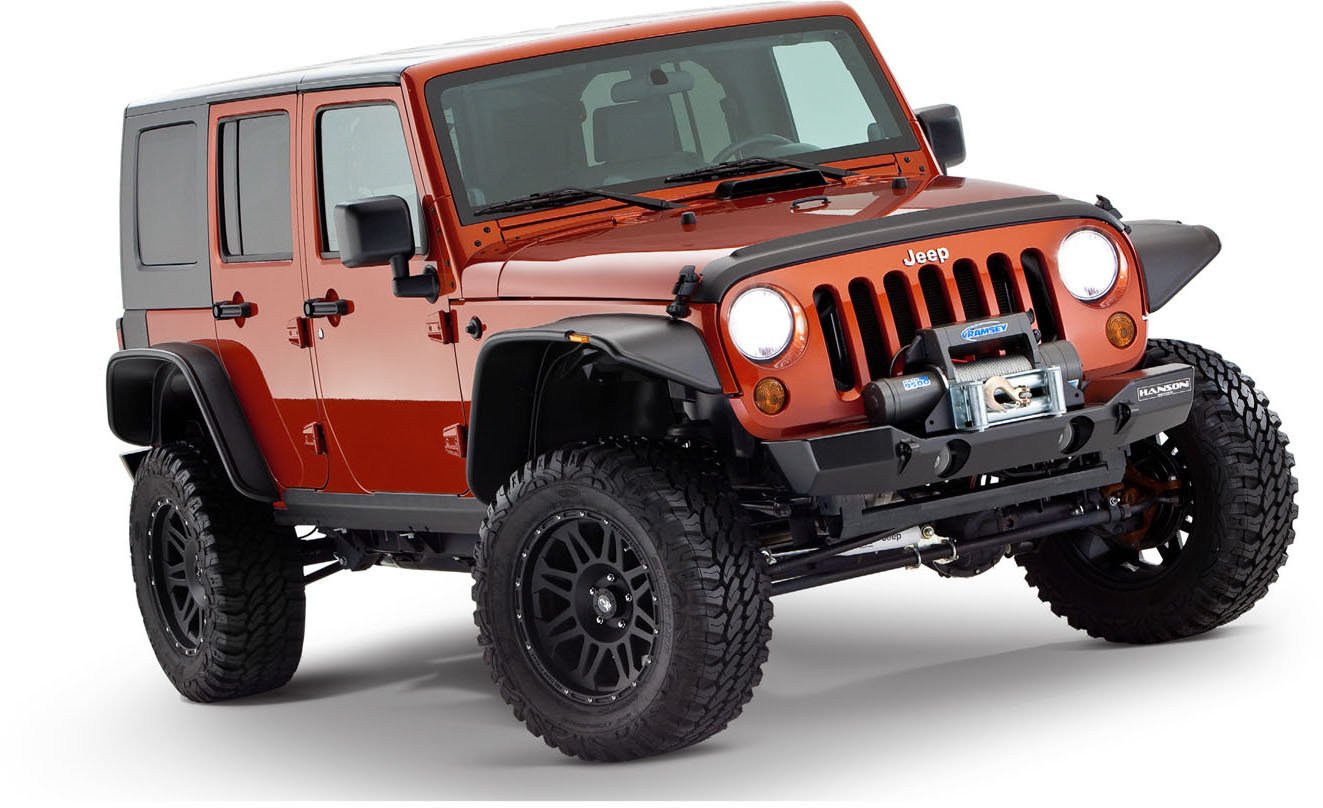 Details about  / 4x Steel Textured Unlimited Fender Flares Flat Style For 07-18 Jeep Wrangler JK