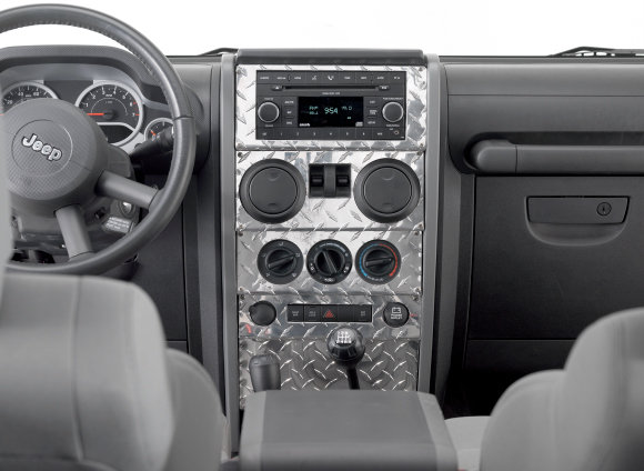 Warrior Products Dash Panel Overlay for 07-08 Jeep Wrangler Unlimited JK 4  Door with Power Windows | Quadratec