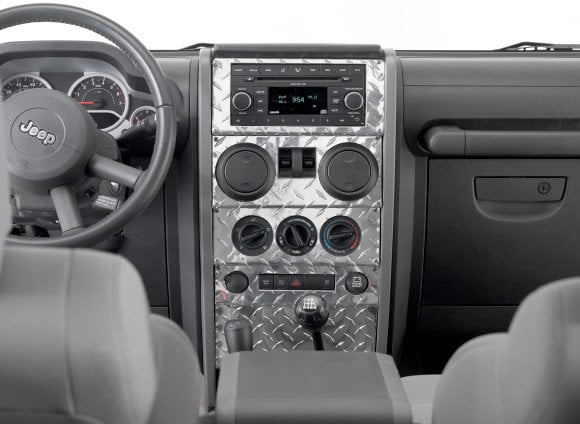 Warrior Products Dash Panel Overlay for 09-10 Jeep Wrangler Unlimited JK 4  Door with Power Windows | Quadratec