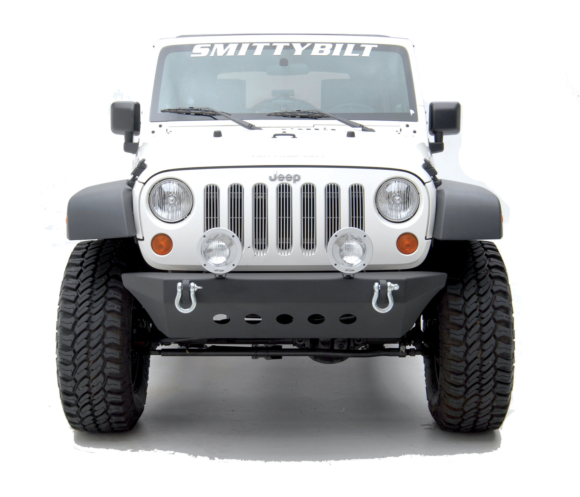 Smittybilt 76741 SMI Classic Front Bumper without Winch Mount in Textured  Black for 07-18 Jeep Wrangler JK | Quadratec