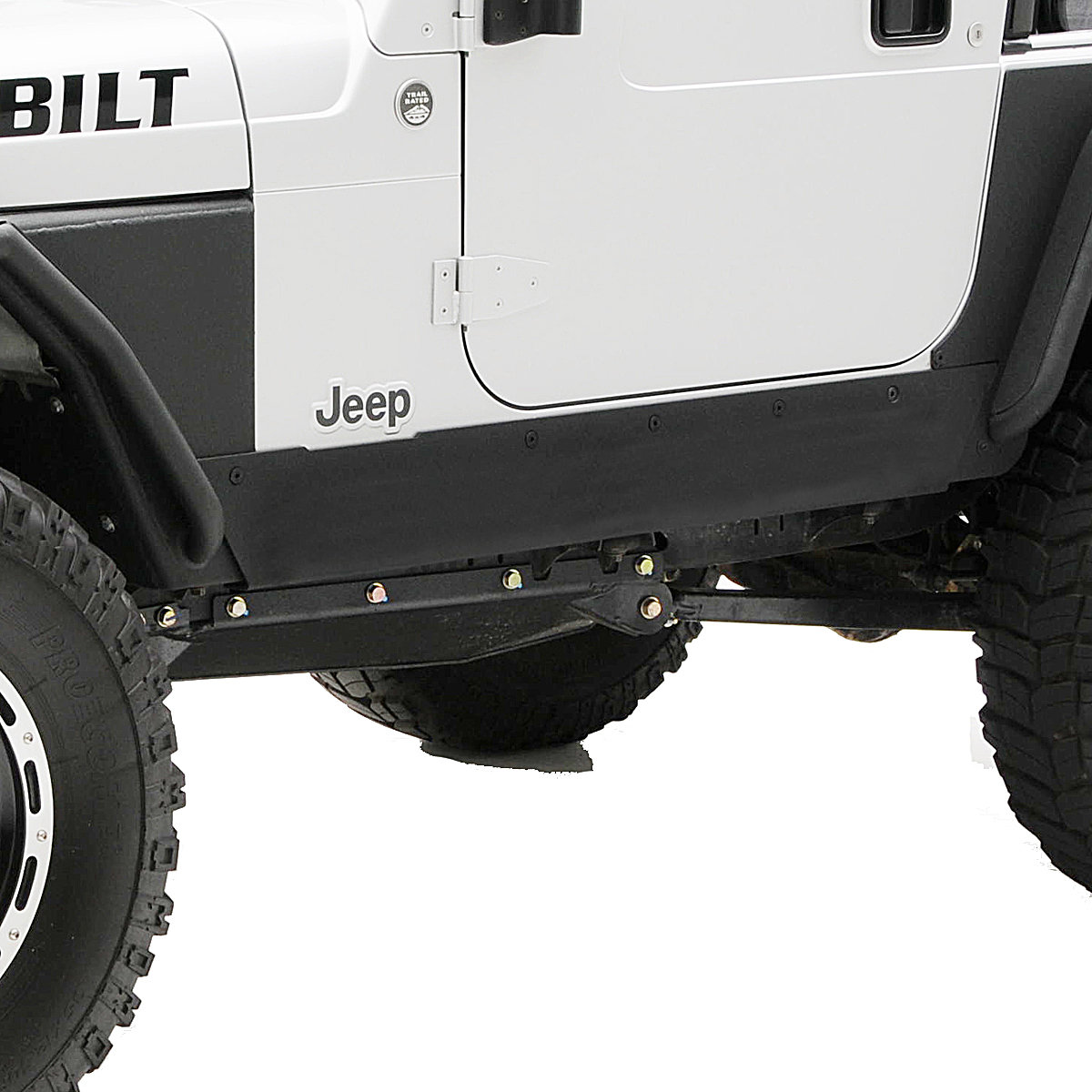 Smittybilt XRC Rock Sliders in Textured Black for 97-06 Jeep Wrangler TJ &  Unlimited | Quadratec