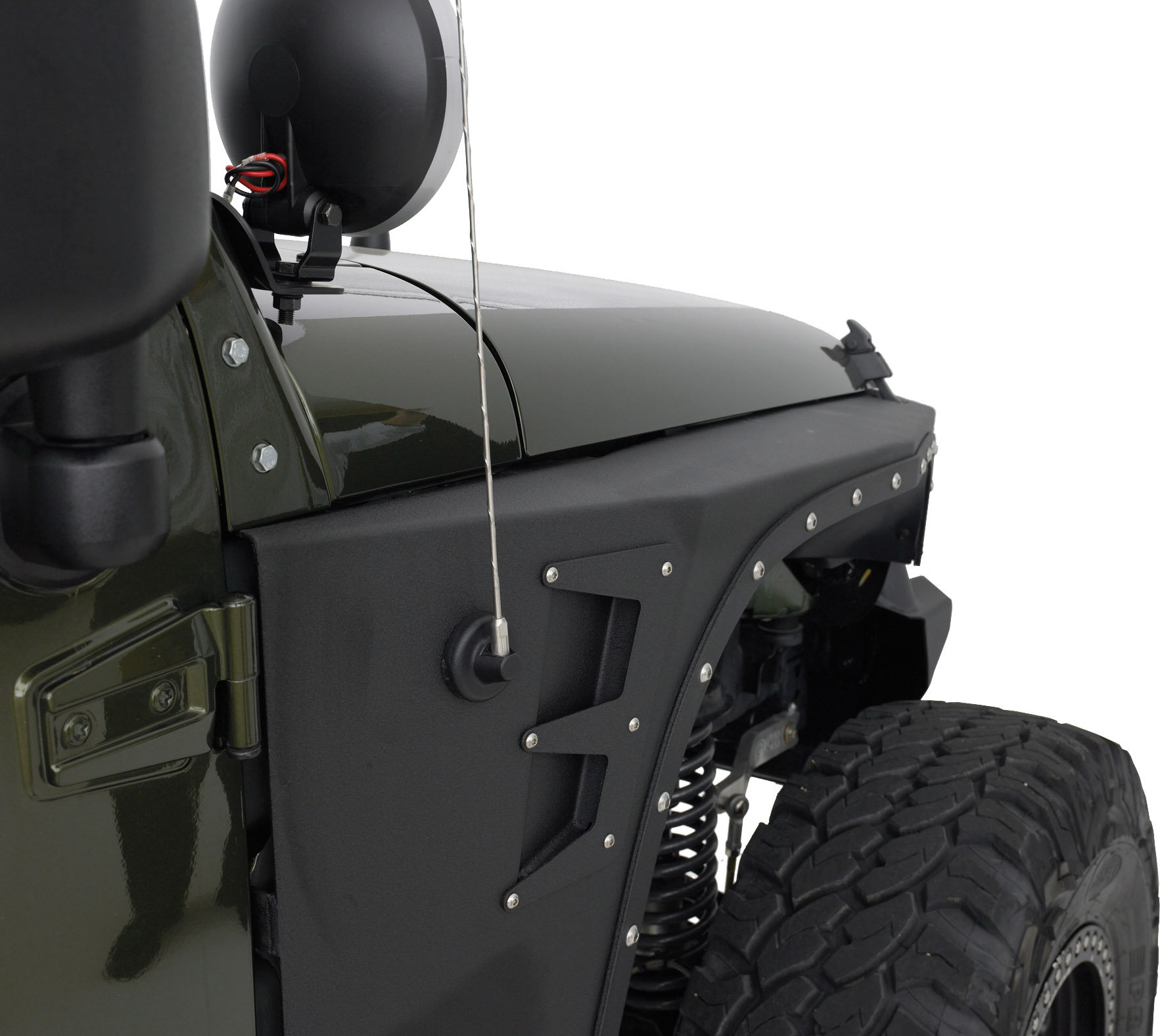 Smittybilt 76880 Xrc Armor Front Fenders For 07 18 Jeep Wrangler Jk