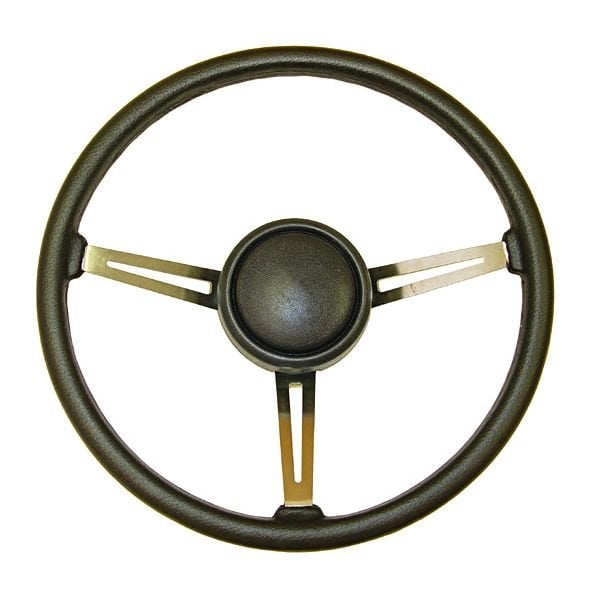 OMIX  OE Vinyl Grip Steering Wheel Kit with Horn Button for 76-95  Jeep CJ & Wrangler YJ | Quadratec