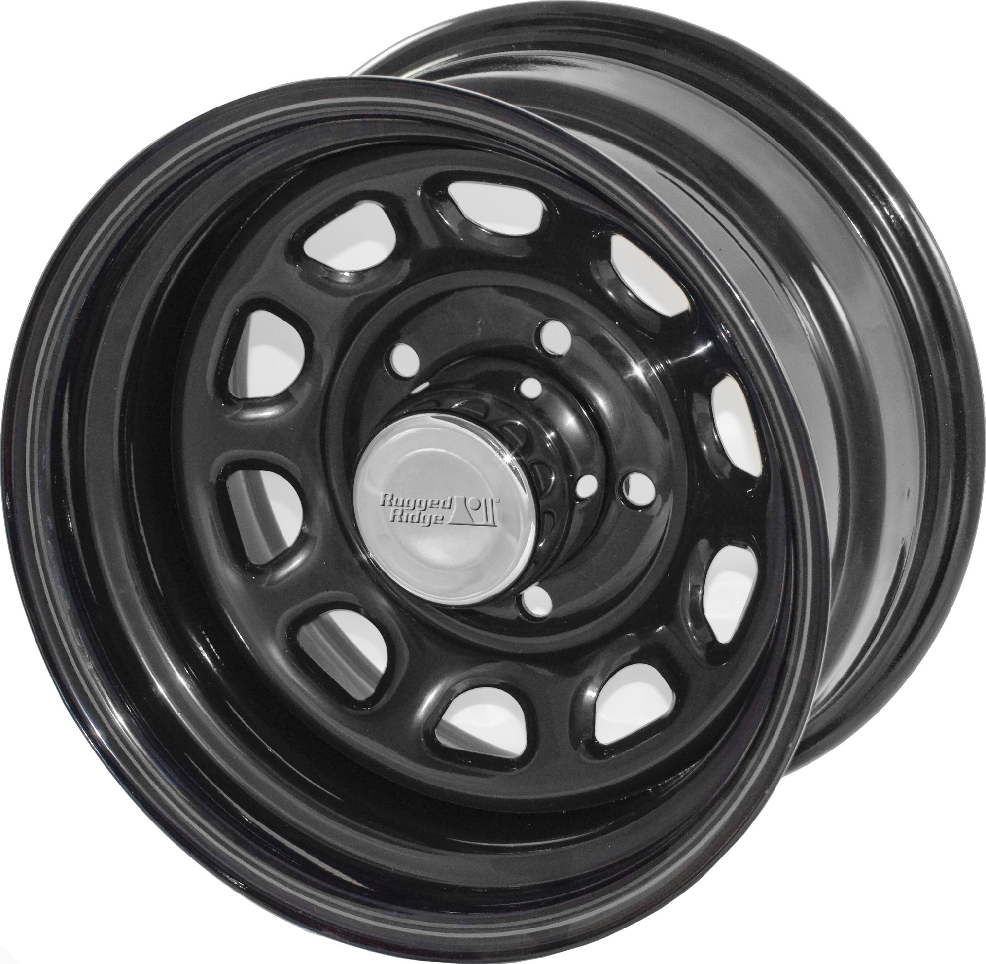 Rugged Ridge 15500.10 DWindow Black Steel Wheel with 5x5.5 Bolt
