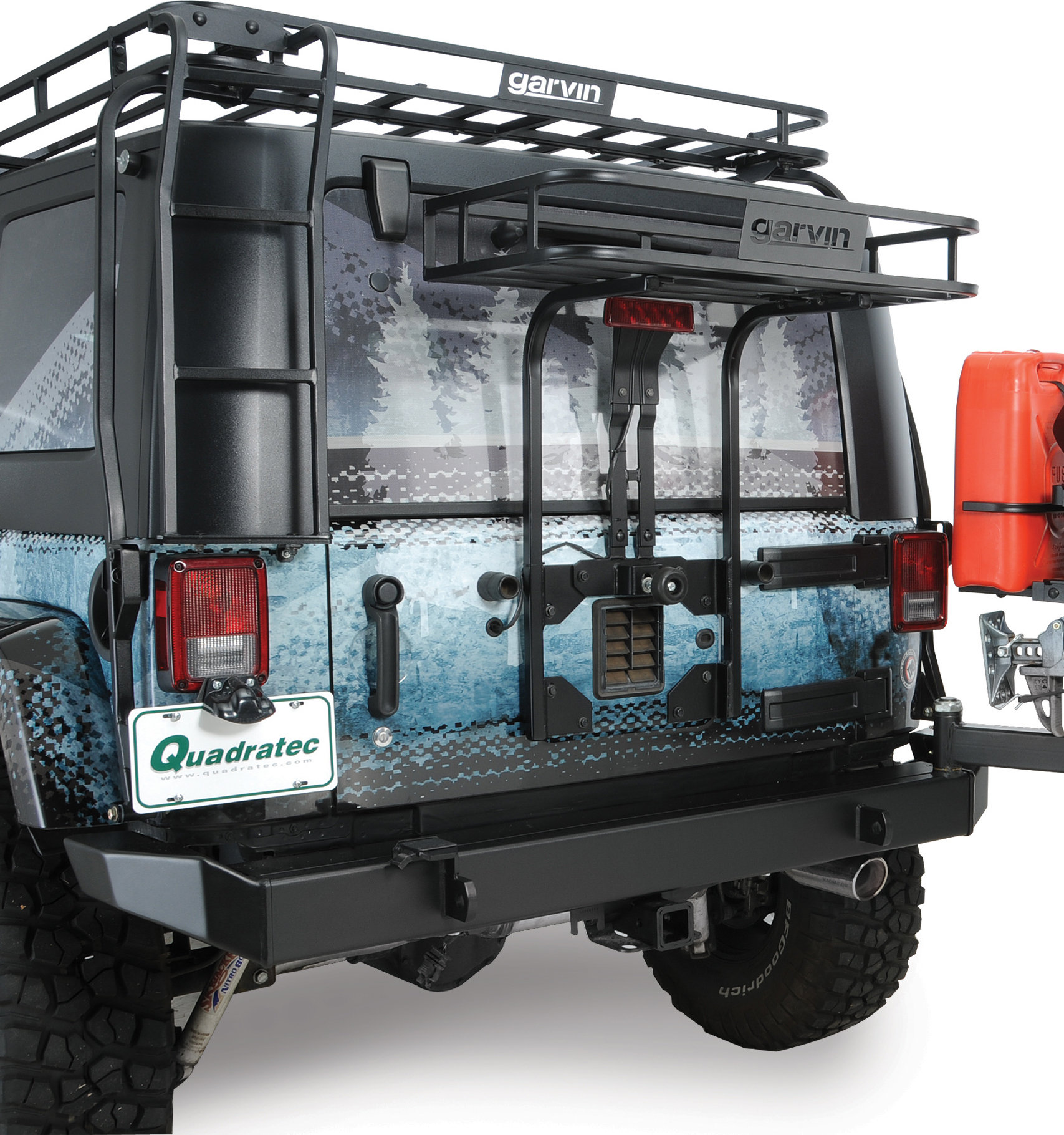 Garvin 66703 Trail Rack for 0718 Jeep Wrangler JK with Garvin G2 Swing