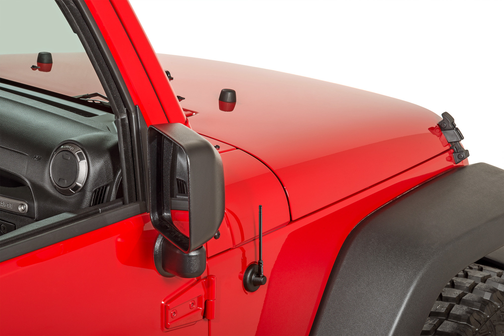 AMI Stubbie Antenna Kit with Black Finish for 07-18 Jeep Wrangler JK |  Quadratec