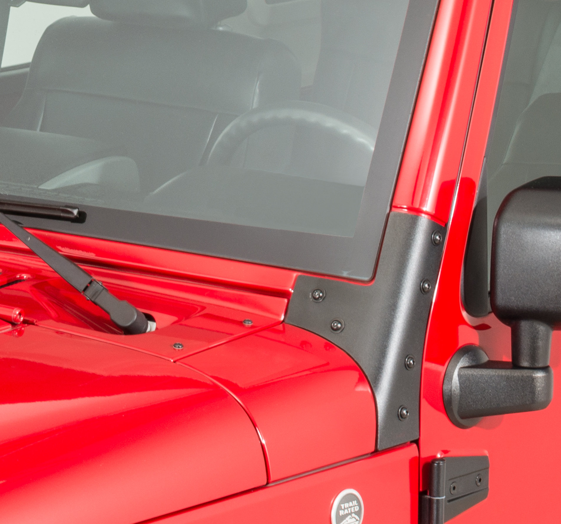 Kentrol Stainless Steel Windshield Supports for 07-18 Jeep Wrangler JK |  Quadratec