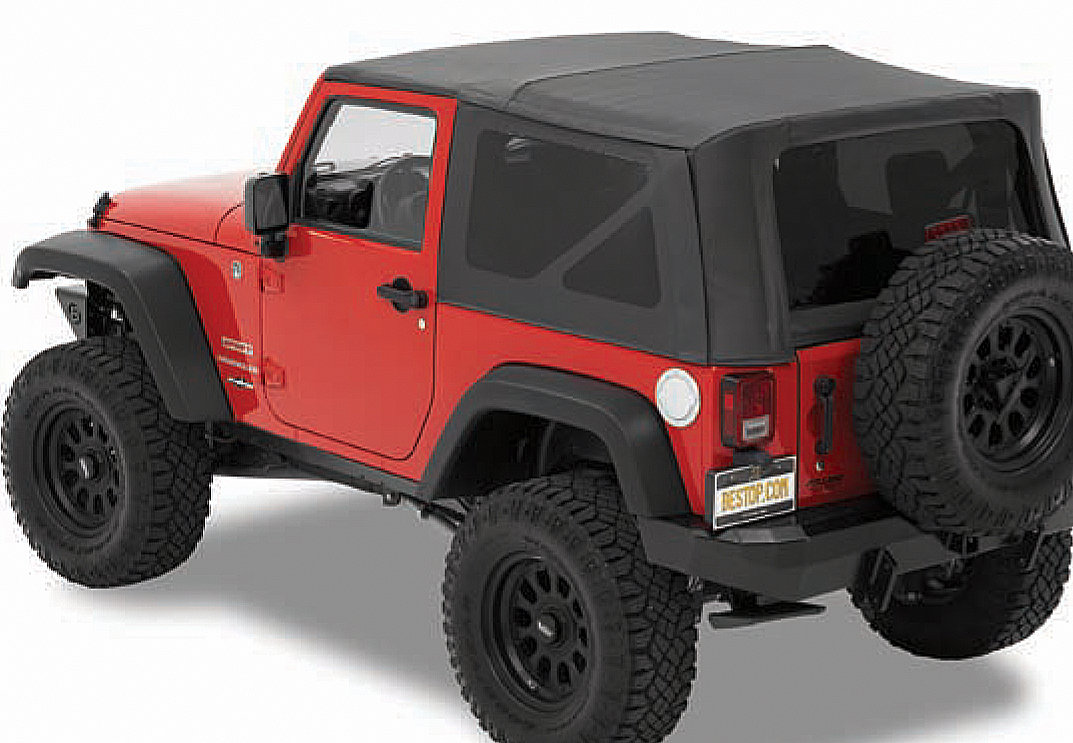 Bestop 54722-35 Supertop NX Soft Top with Tinted Windows without Doors for  07-18 Jeep Wrangler JK 2 Door | Quadratec