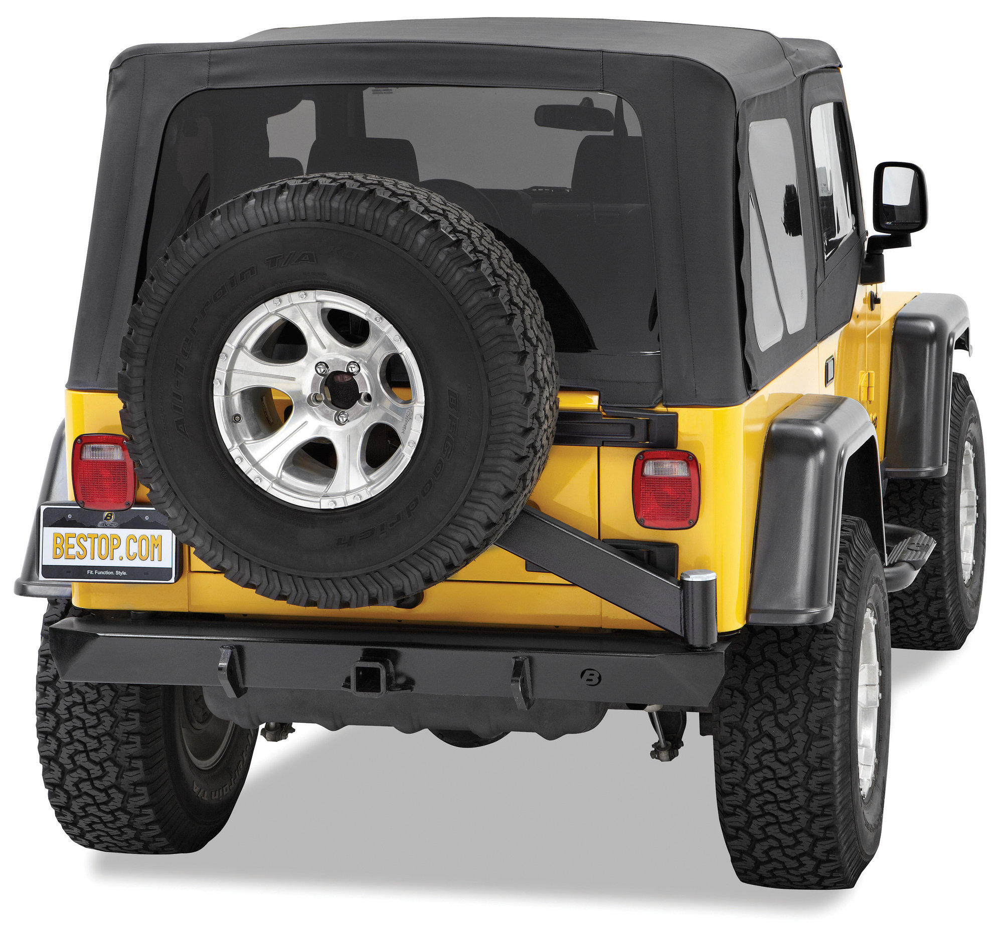 Bestop HighRock 4x4 Rear Bumper with Tire Carrier for 9706 Jeep