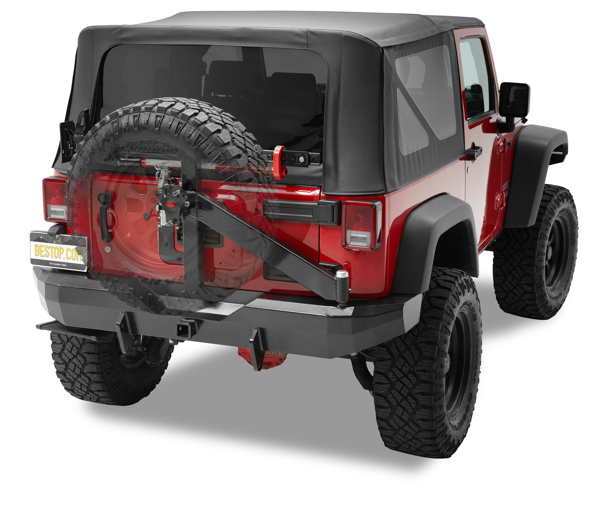 Bestop HighRock 4x4 Rear Bumper with Tire Carrier for 07-18 Jeep Wrangler &  Wrangler Unlimited | Quadratec