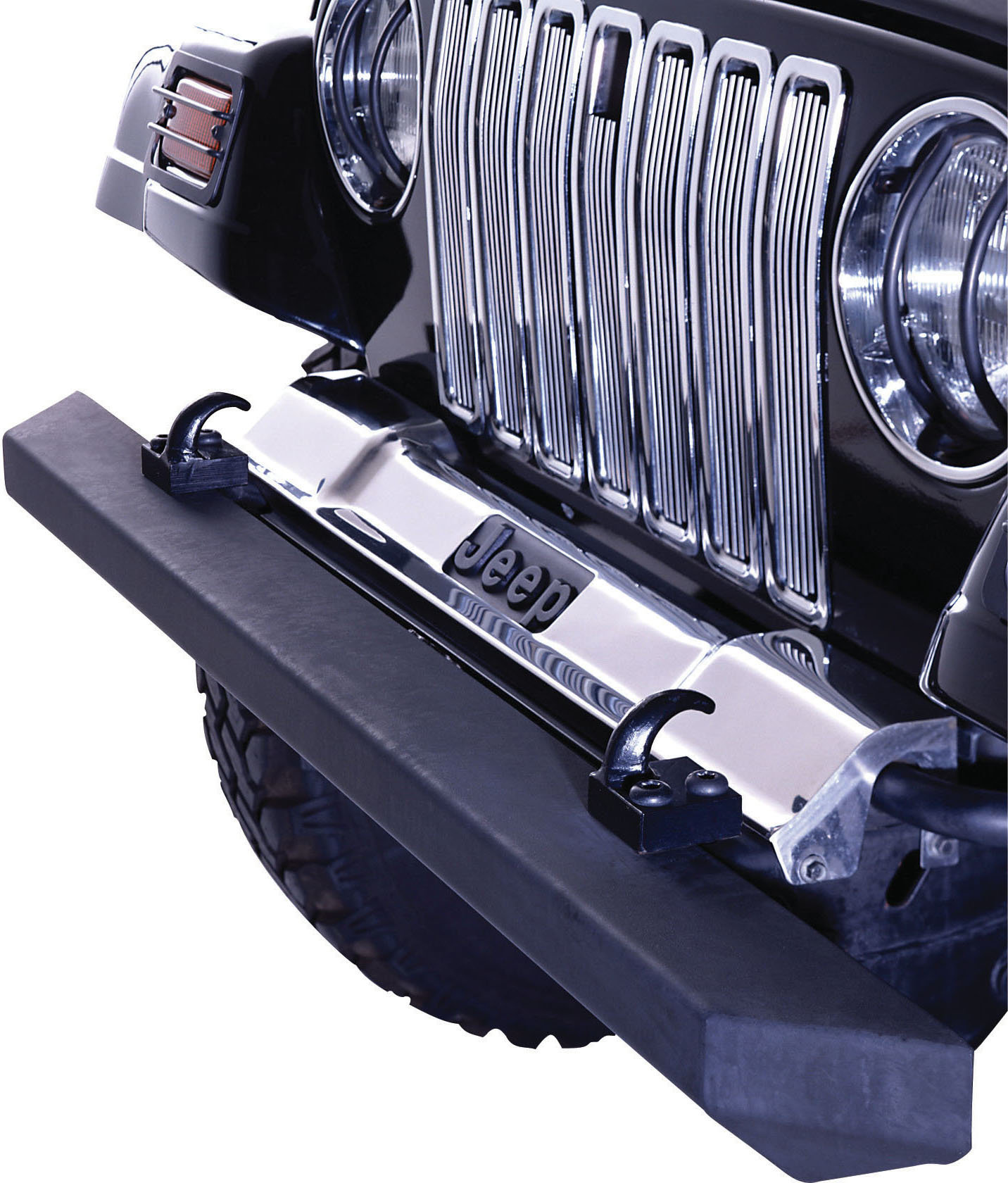 Rampage Products Front Tow Hooks in Black for 9706 Jeep Wrangler TJ & Unlimited TJ Quadratec