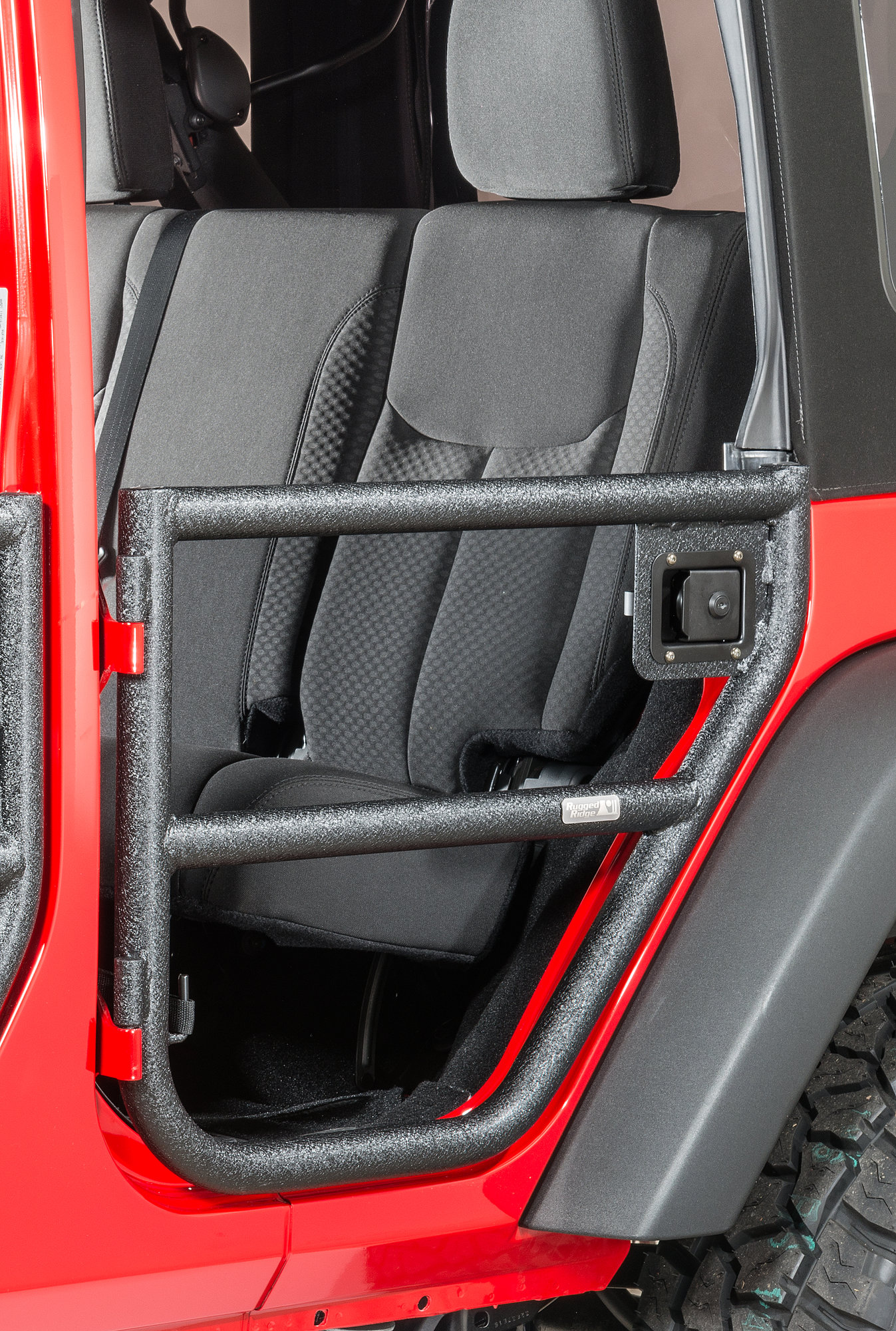 Rugged Ridge 11509.11 Rear Tube Door Set in Textured Black for 0718