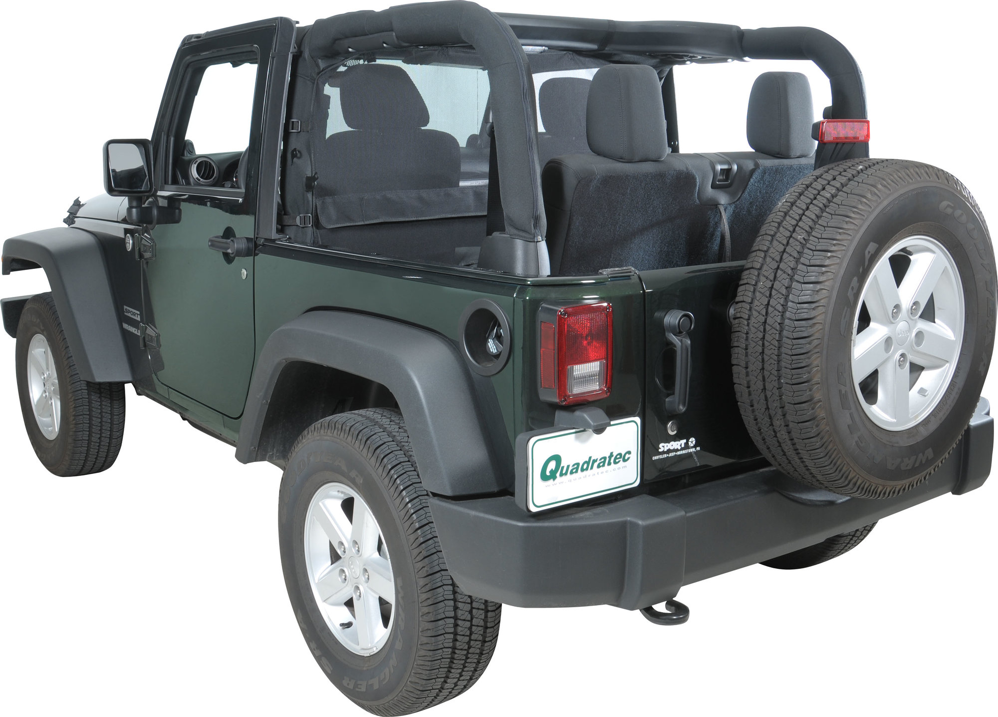 Vertically Driven Products 508006 WIndstopper in Black Mesh for 07-18 Jeep  Wrangler JK 2-Door | Quadratec