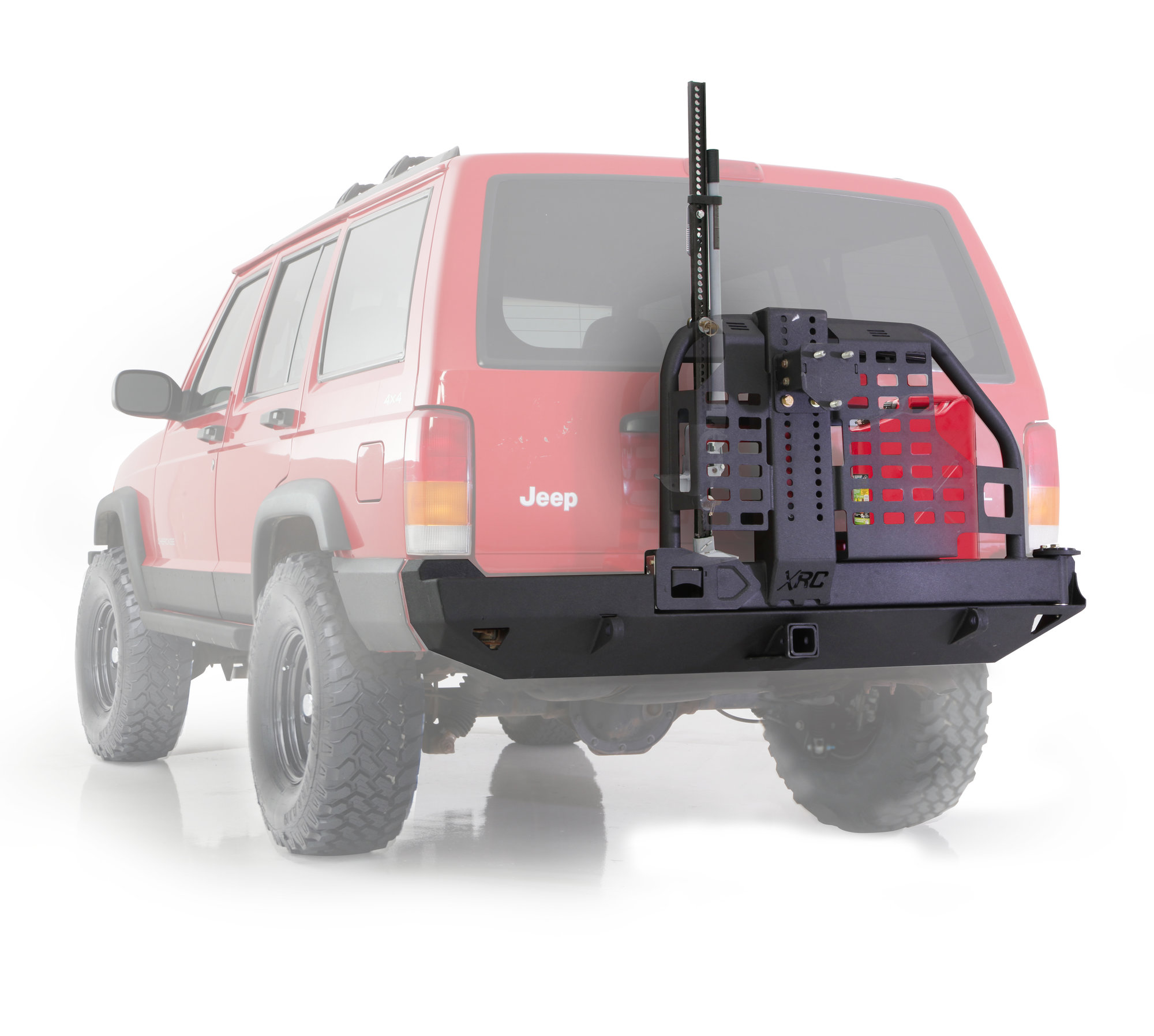 thumbnail image 2 of Hooke Road Steel Rear Bumper With Tire Carrier & Foldable Table For Jeep Cherokee XJ 1984-2001 2 of 5
