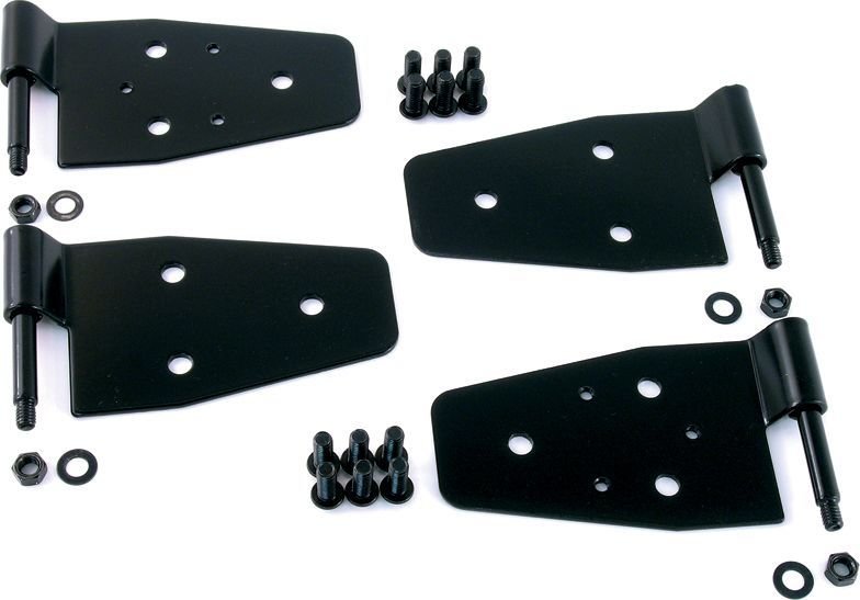 Smittybilt 7641 SMI Door Hinges in Black for 88-06 Jeep Wrangler YJ, TJ &  Unlimited | Quadratec