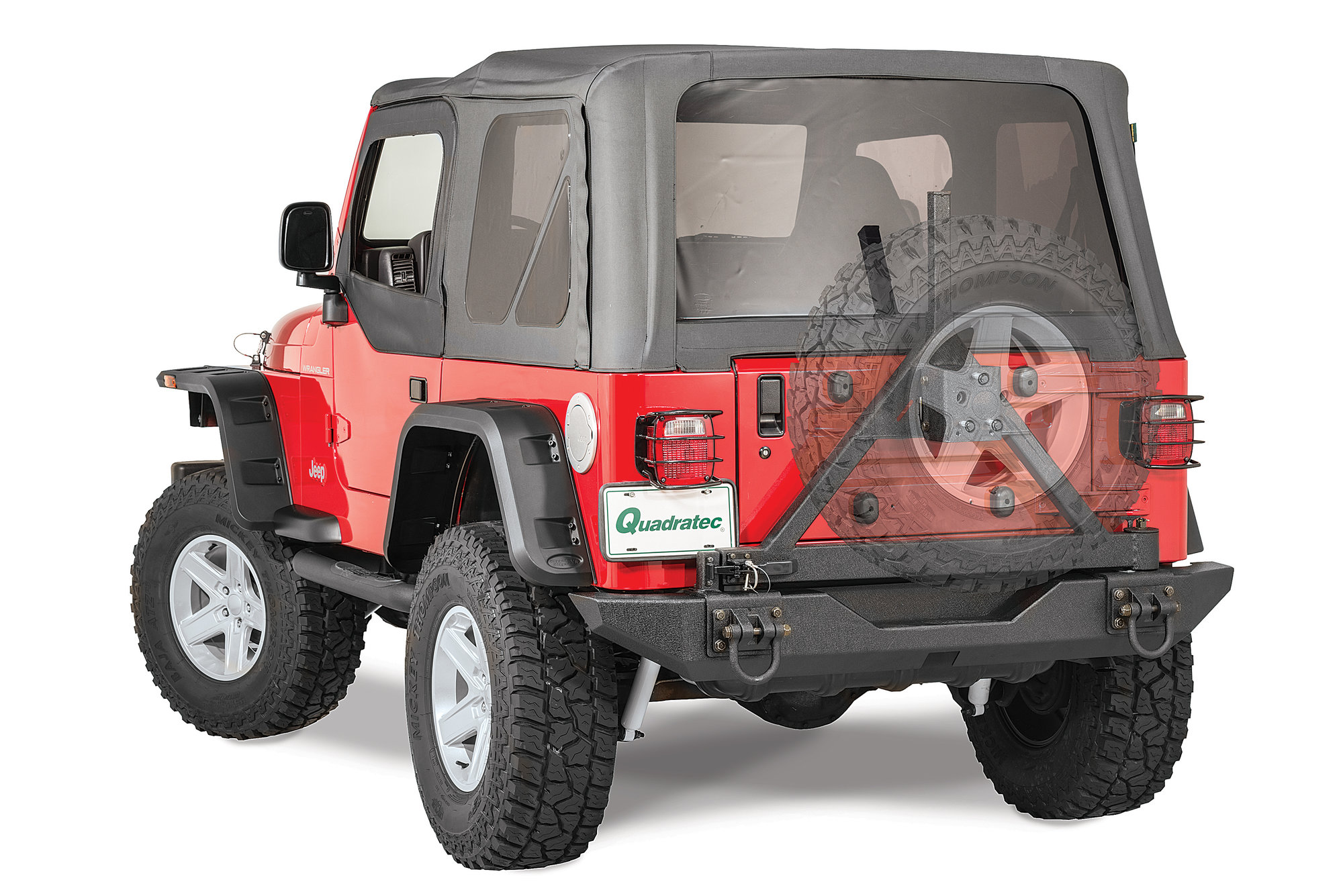 Rugged Ridge Xtreme Heavy Duty Rear Bumper & Tire Carrier in Textured Black  for 76-06 Jeep CJ-5, CJ-7, CJ-8 Scrambler, Wrangler YJ, TJ & Unlimited |  Quadratec