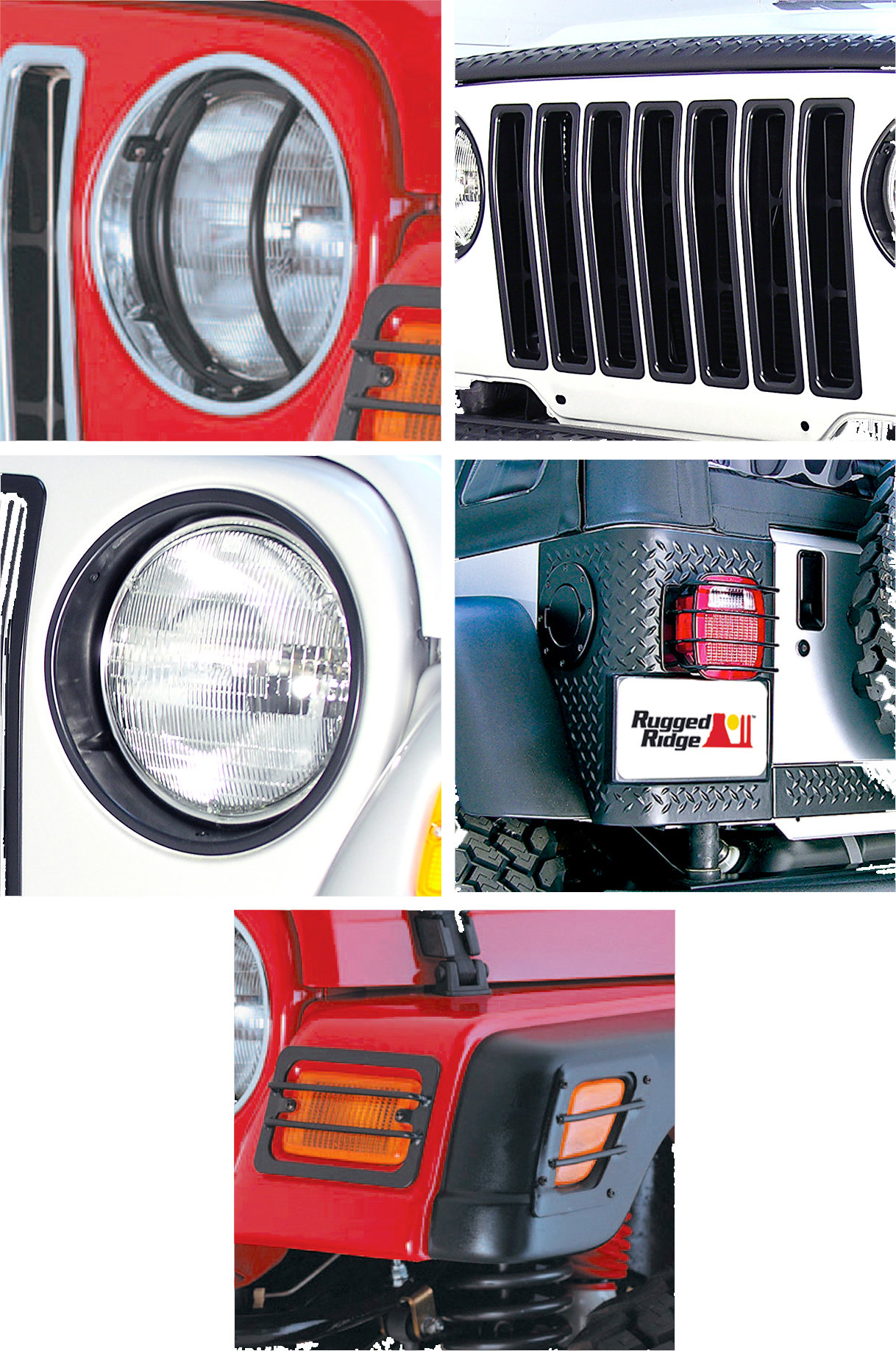 Rugged Ridge 12495.03 Black Euro Light Guard Kit