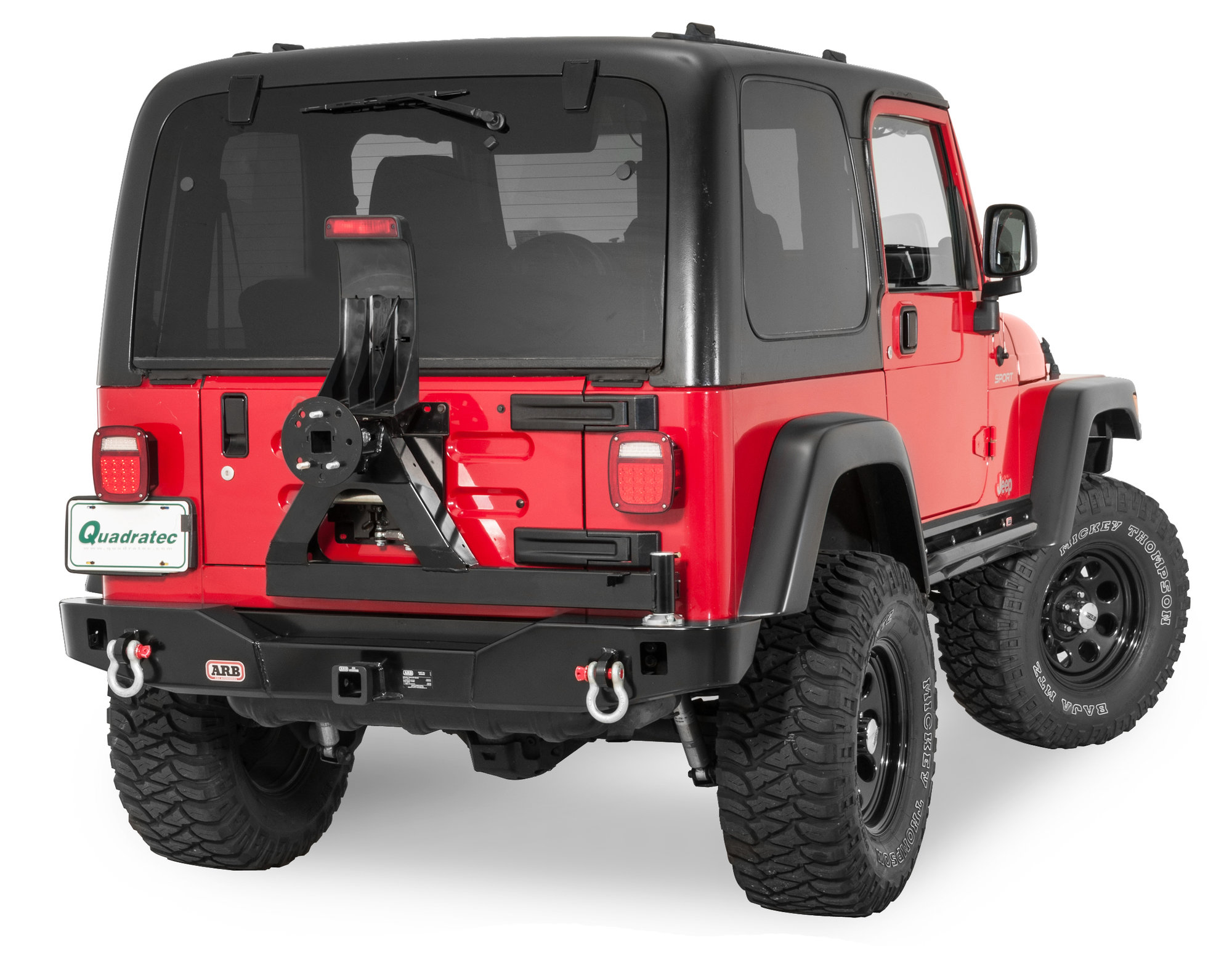 ARB 5750300 Rear Modular Swing Away Wheel Carrier in Black for 87-06 Jeep  Wrangler YJ, TJ & Unlimited | Quadratec