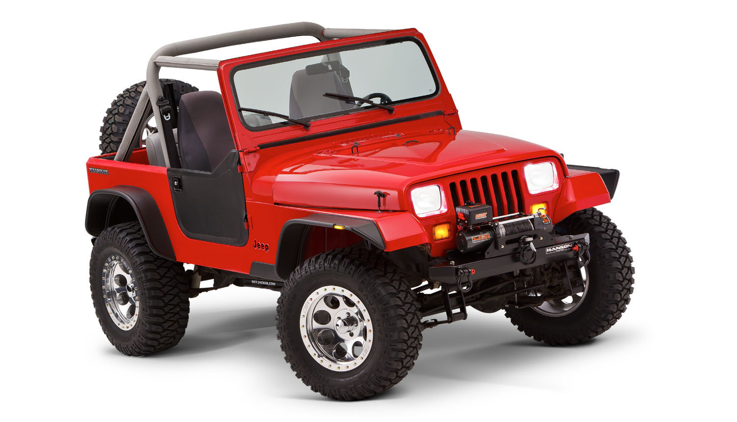 Bushwacker Flat Style Fender Flares for 87-95 Jeep Wrangler YJ | Quadratec