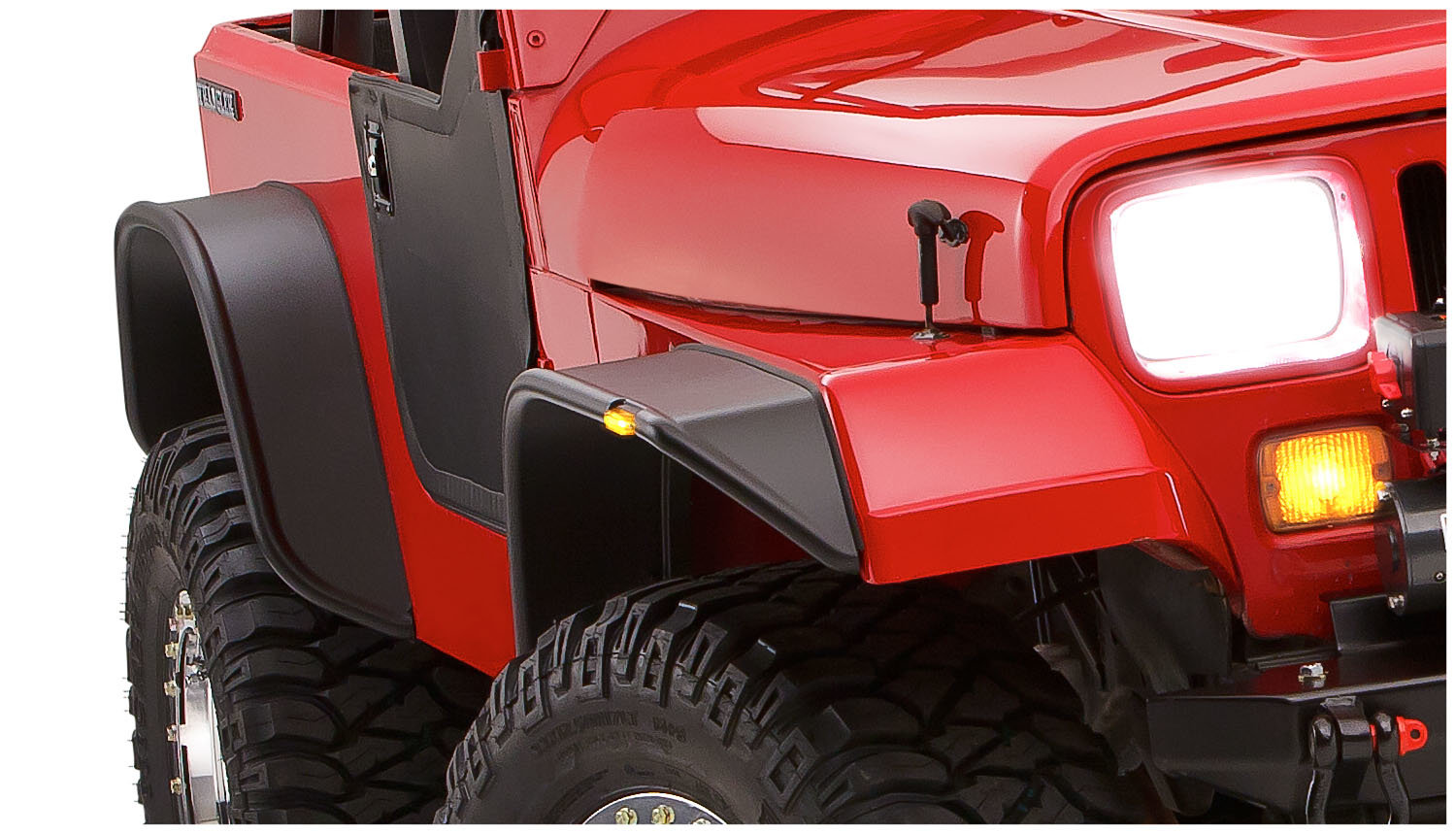 Bushwacker 10924-07 Jeep Flat Style Fender Flare Set of 4.