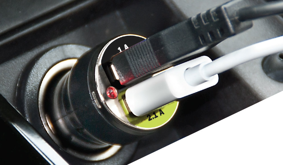 Bracketron UGC298BL Inc Dual USB Charger Quadratec