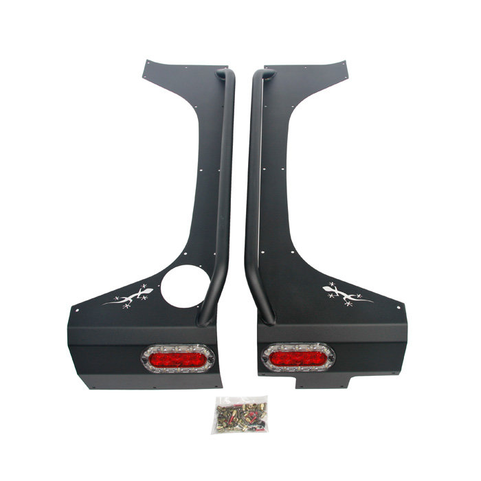 ORFAB Rear Quarter Armor with Rock Slider for 0717 Jeep Wrangler JK 2