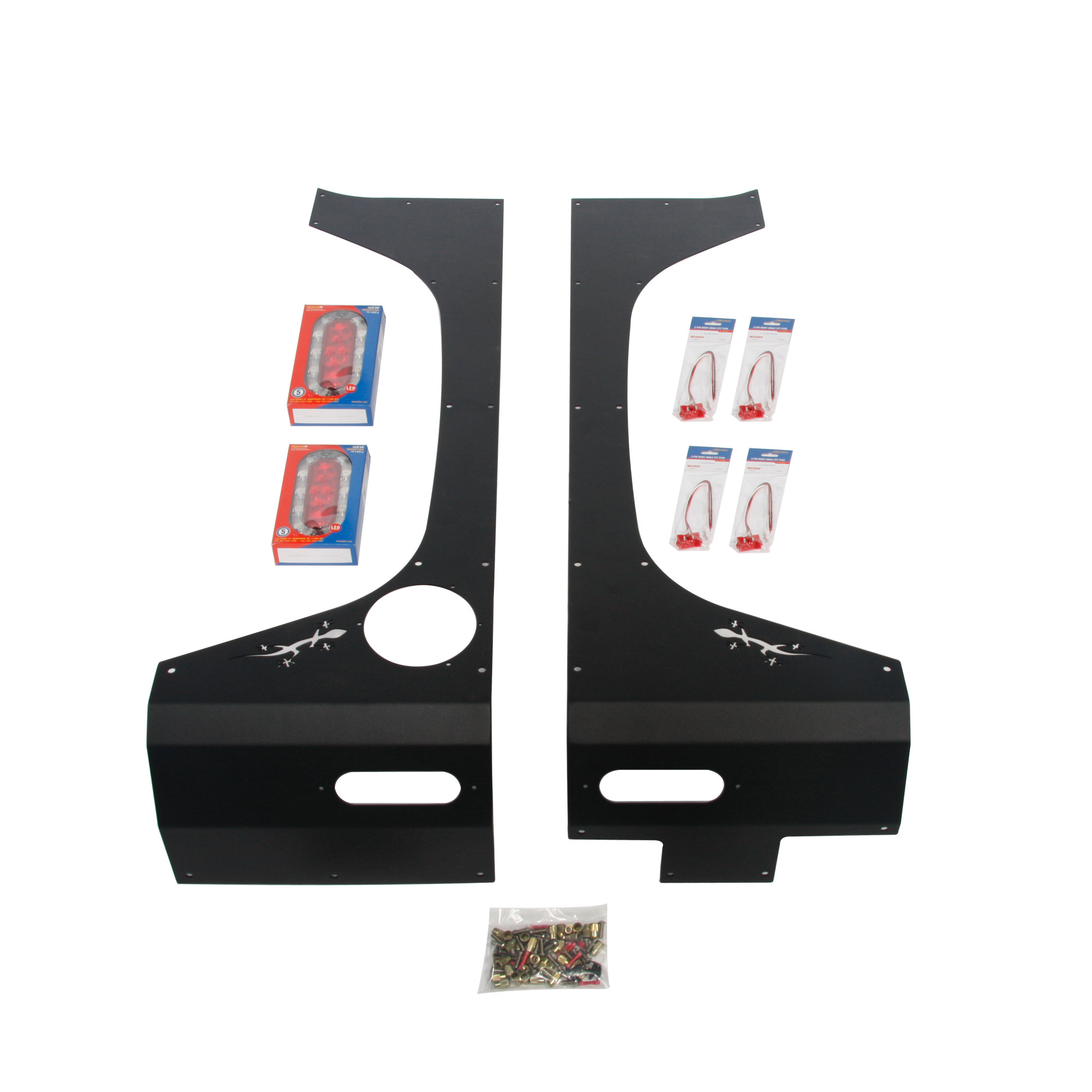 ORFAB Rear Quarter Armor without Rock Slider for 0717 Jeep Wrangler