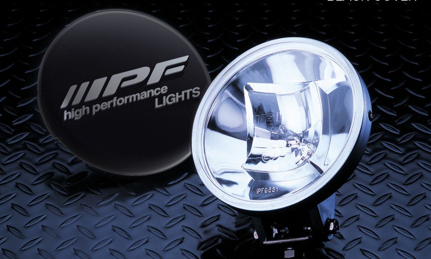 IPF 968CSB Series Driving Light Kit with Black Covers Quadratec