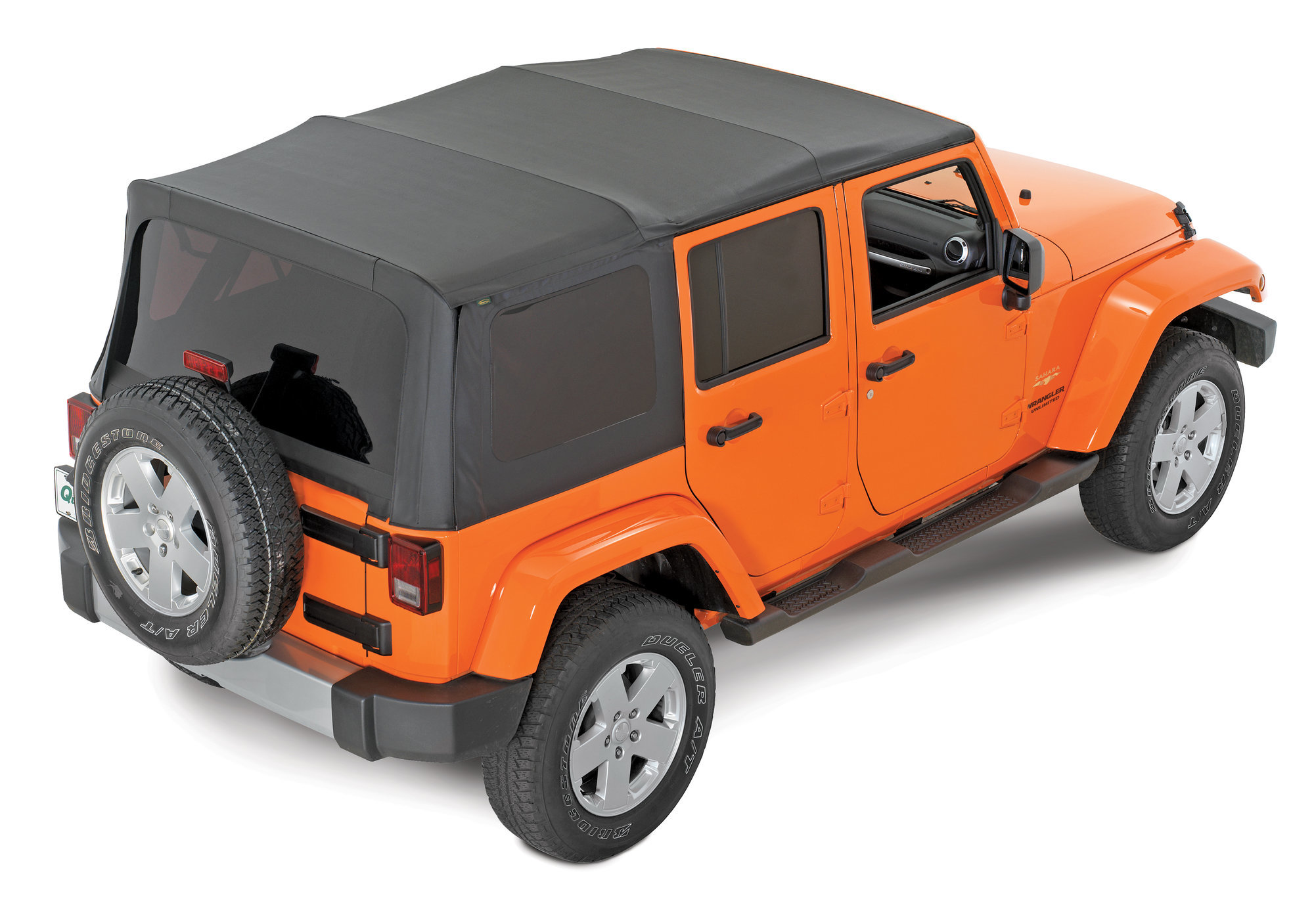 QuadraTop Replacement Soft Top with Tinted Windows in Black Diamond for  07-18 Jeep Wrangler Unlimited JK 4 Door | Quadratec