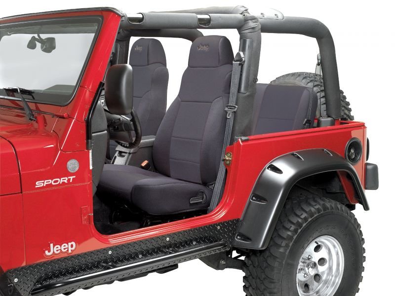 Coverking Front Seat Covers With Jeep Logo With Rear Cover For 03 06 Jeep Wrangler Tj Unlimited