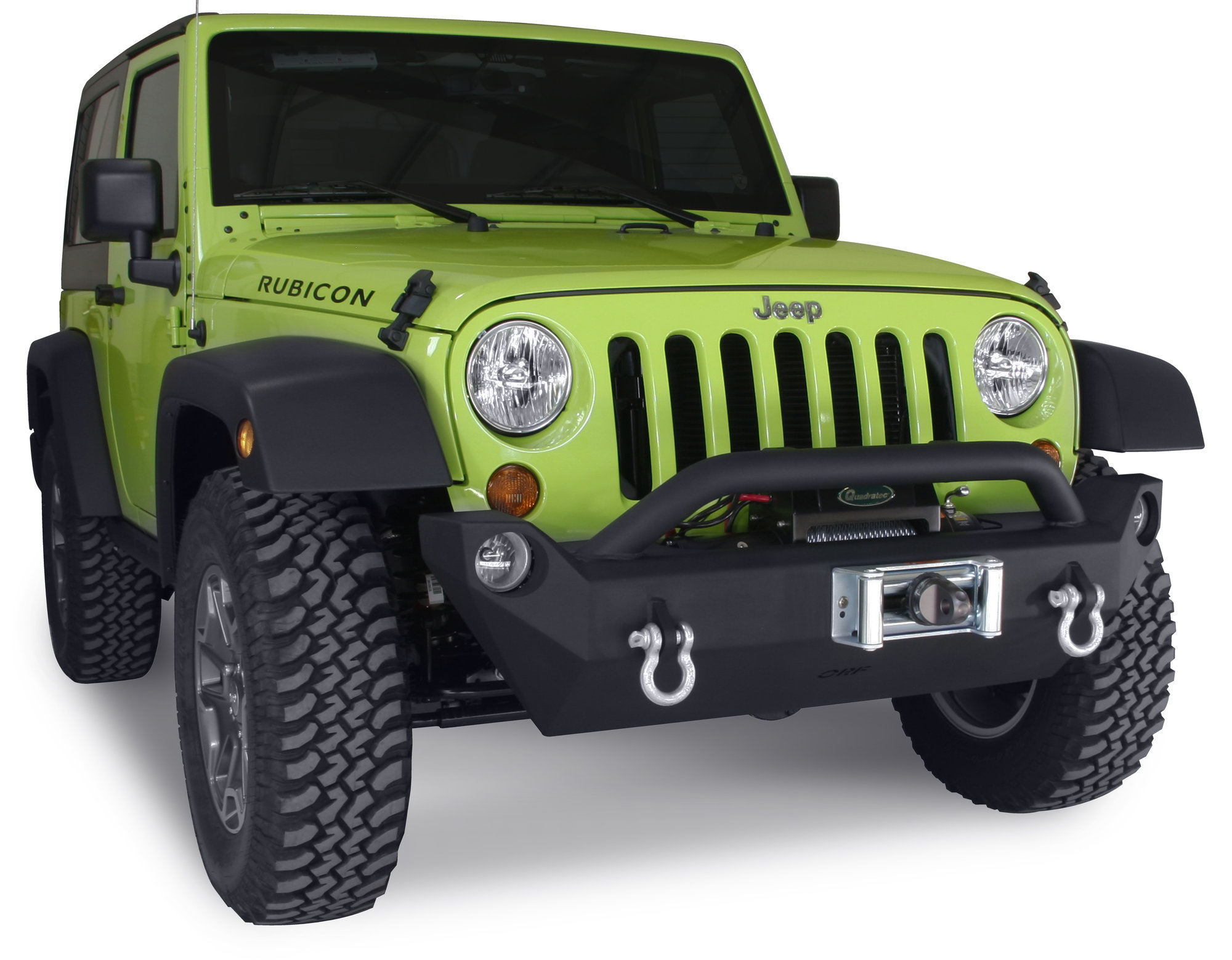 ORFAB Front Mid Width Offset Winch Bumper with Hoop for 0717 Jeep