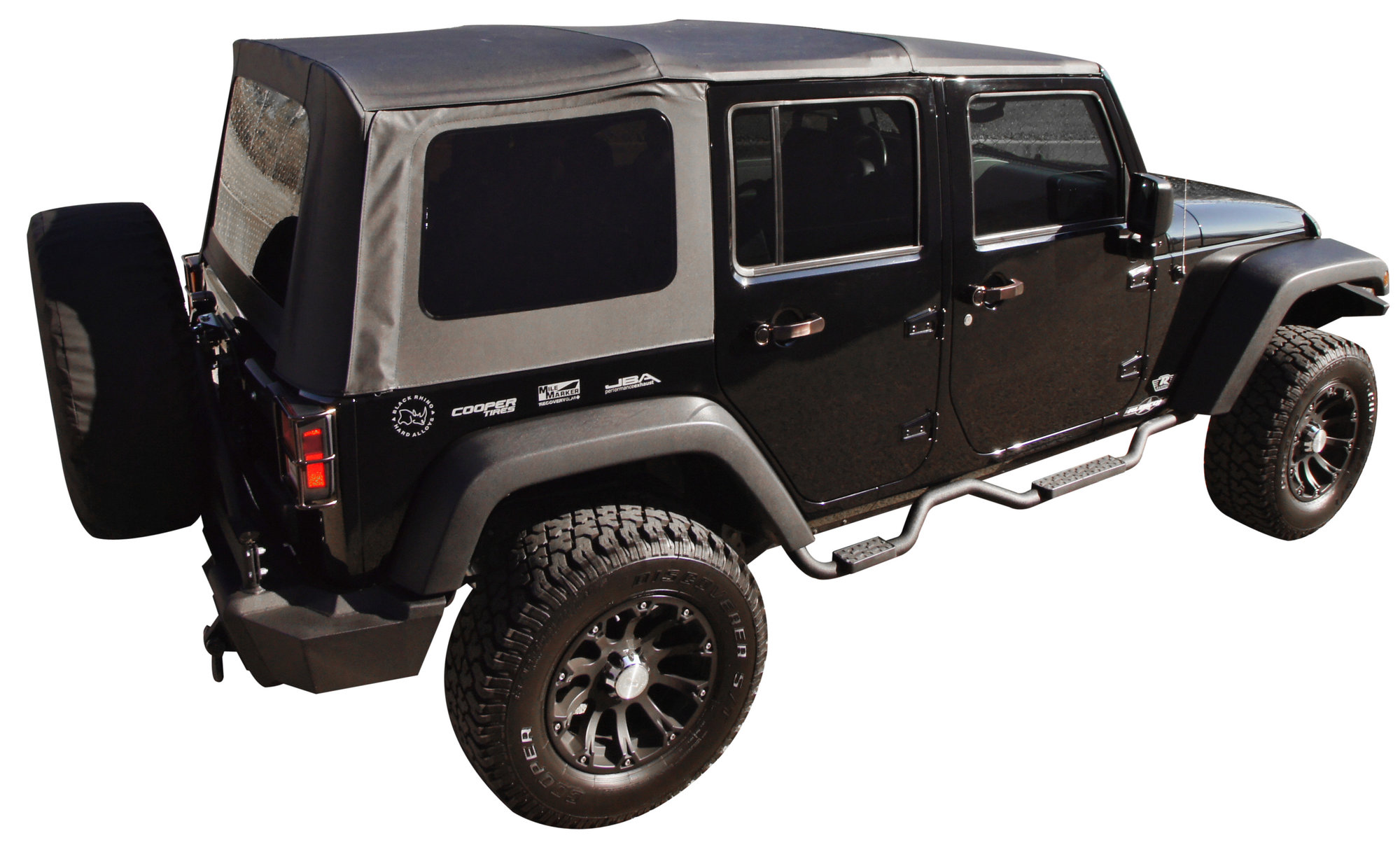 Rampage Products 99935 Replacement Soft Top with Tinted Windows in Black  Diamond for 07-09 Jeep Wrangler JK 2 Door | Quadratec