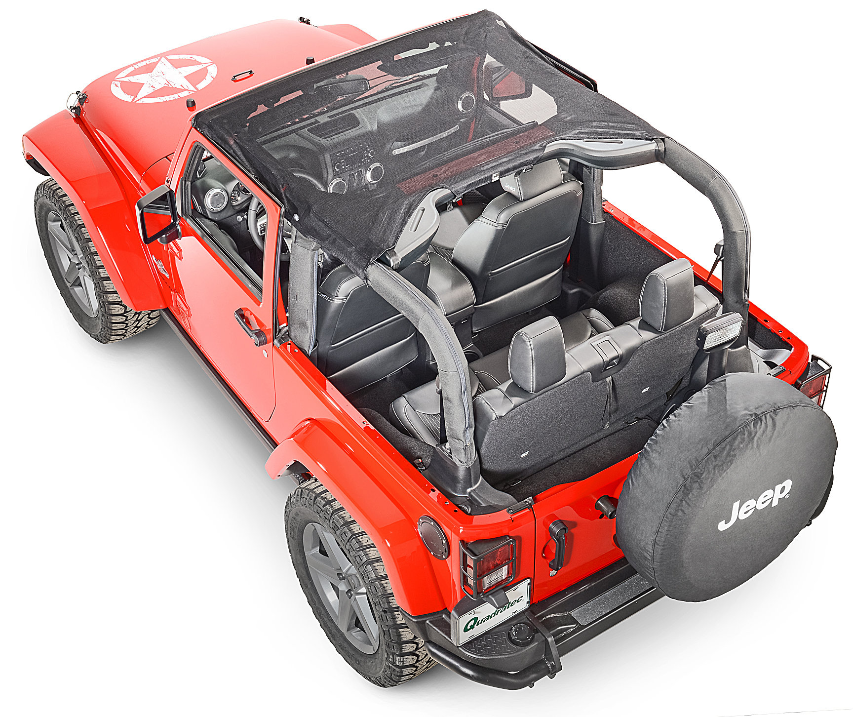Vertically Driven Products KoolBreez Brief Top for 10-18 Jeep Wrangler JK  Door Quadratec