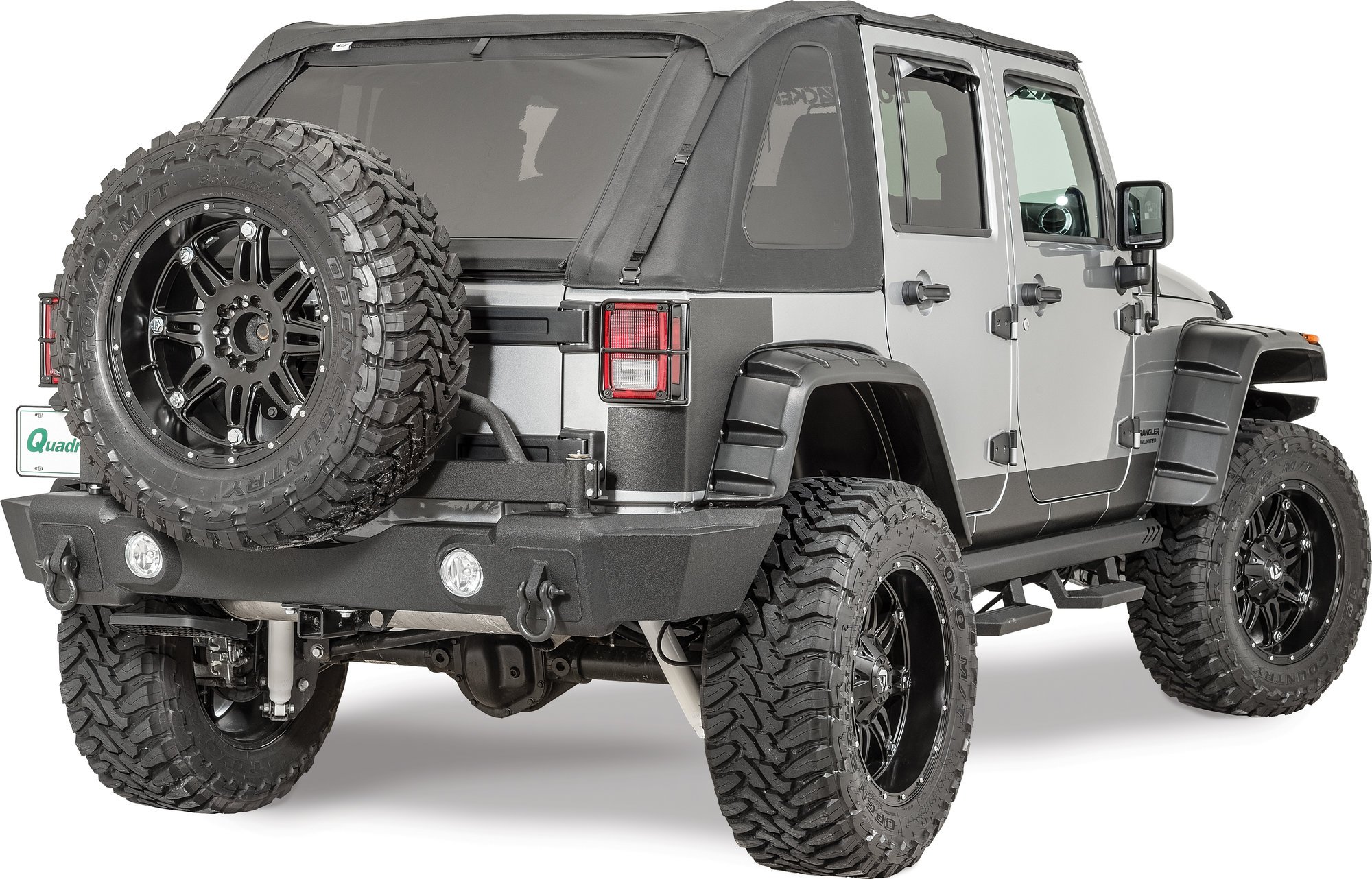 Rampage Products Rear Recovery Bumper with Tire Carrier for 07-18 Jeep  Wrangler JK | Quadratec