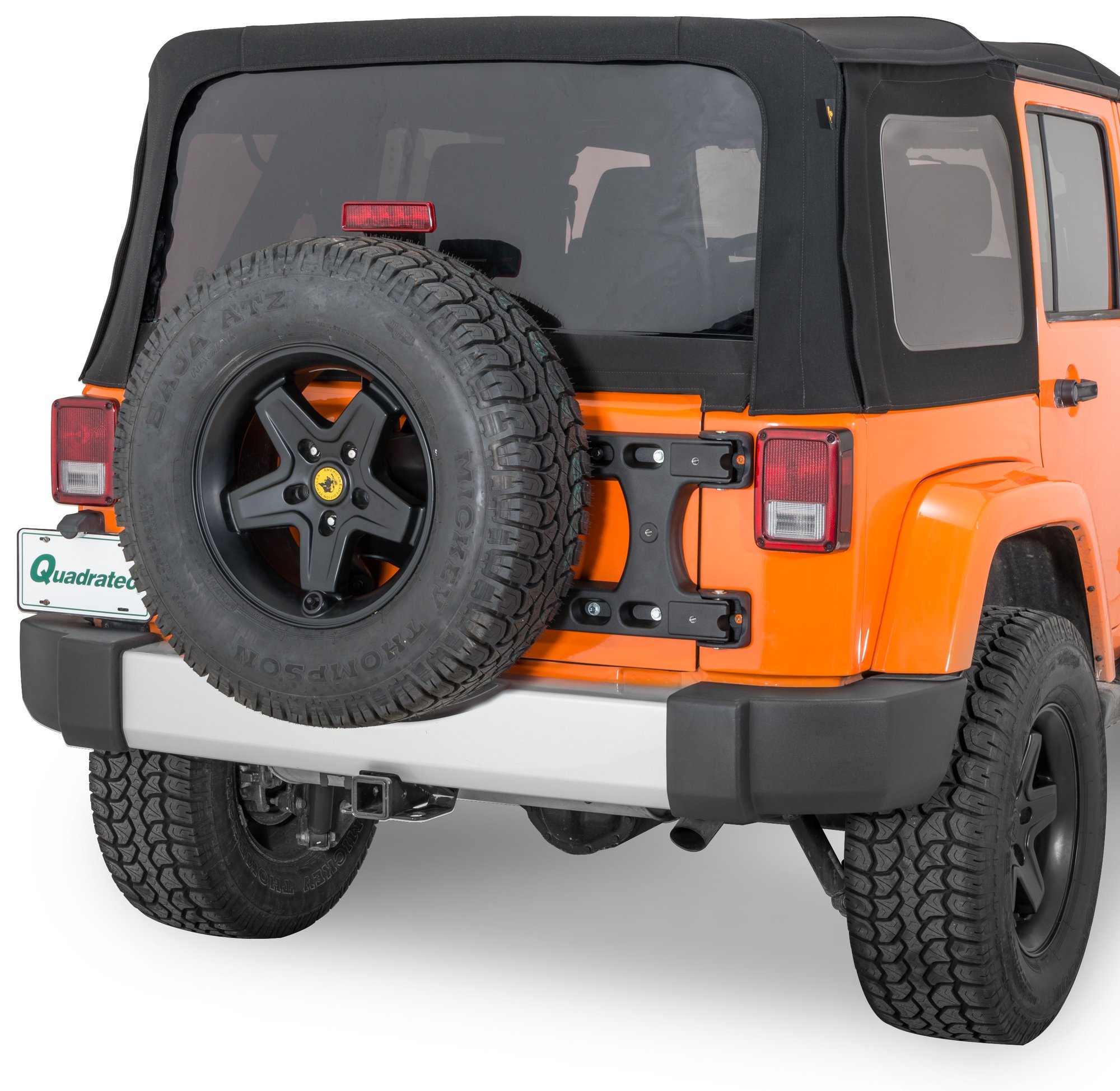 Teraflex 4838100 Alpha HD Hinged Spare Tire Carrier for 07-18 Jeep Wrangler  JK | Quadratec