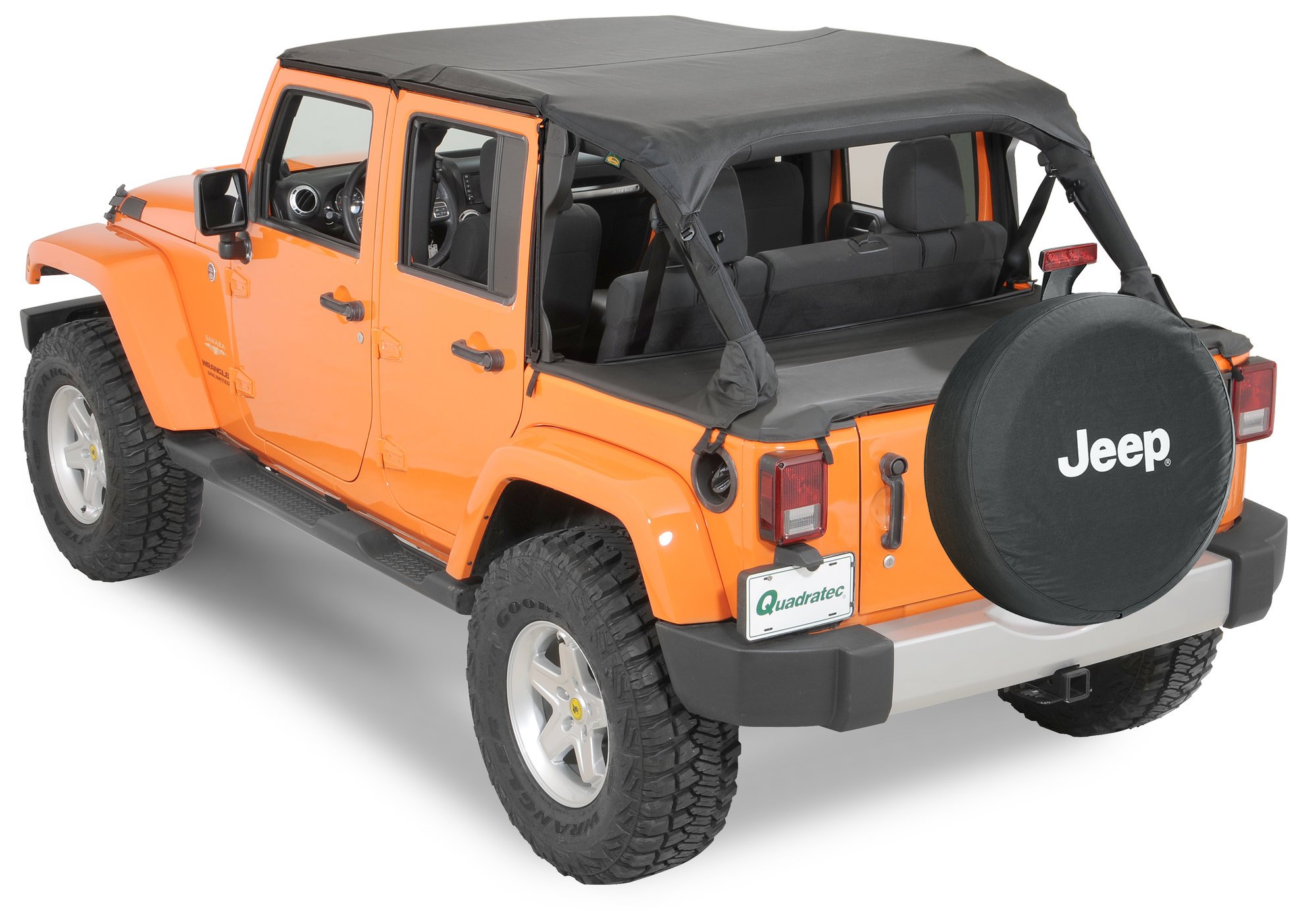QuadraTop Bimini Top Plus in Black Diamond for 07-18 Jeep Wrangler Unlimited JK 4 Door | Quadratec QuadraTop Bimini Top Plus in Black Diamond for 07-18 Jeep Wrangler Unlimited JK 4 Door | Quadratec