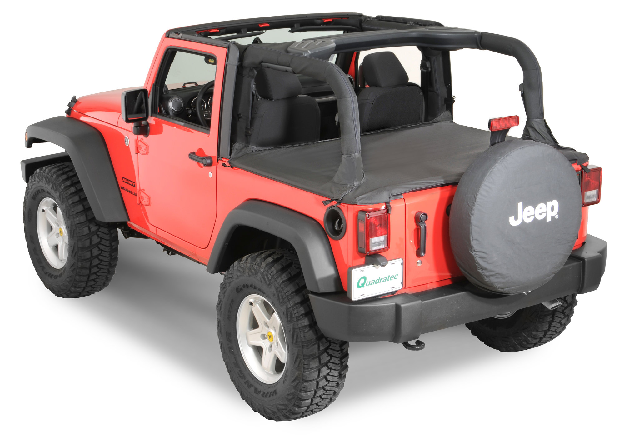 Smittybilt Tonneau Cover Black Diamond For 07-18 Jeep Wrangler JK 4 Door