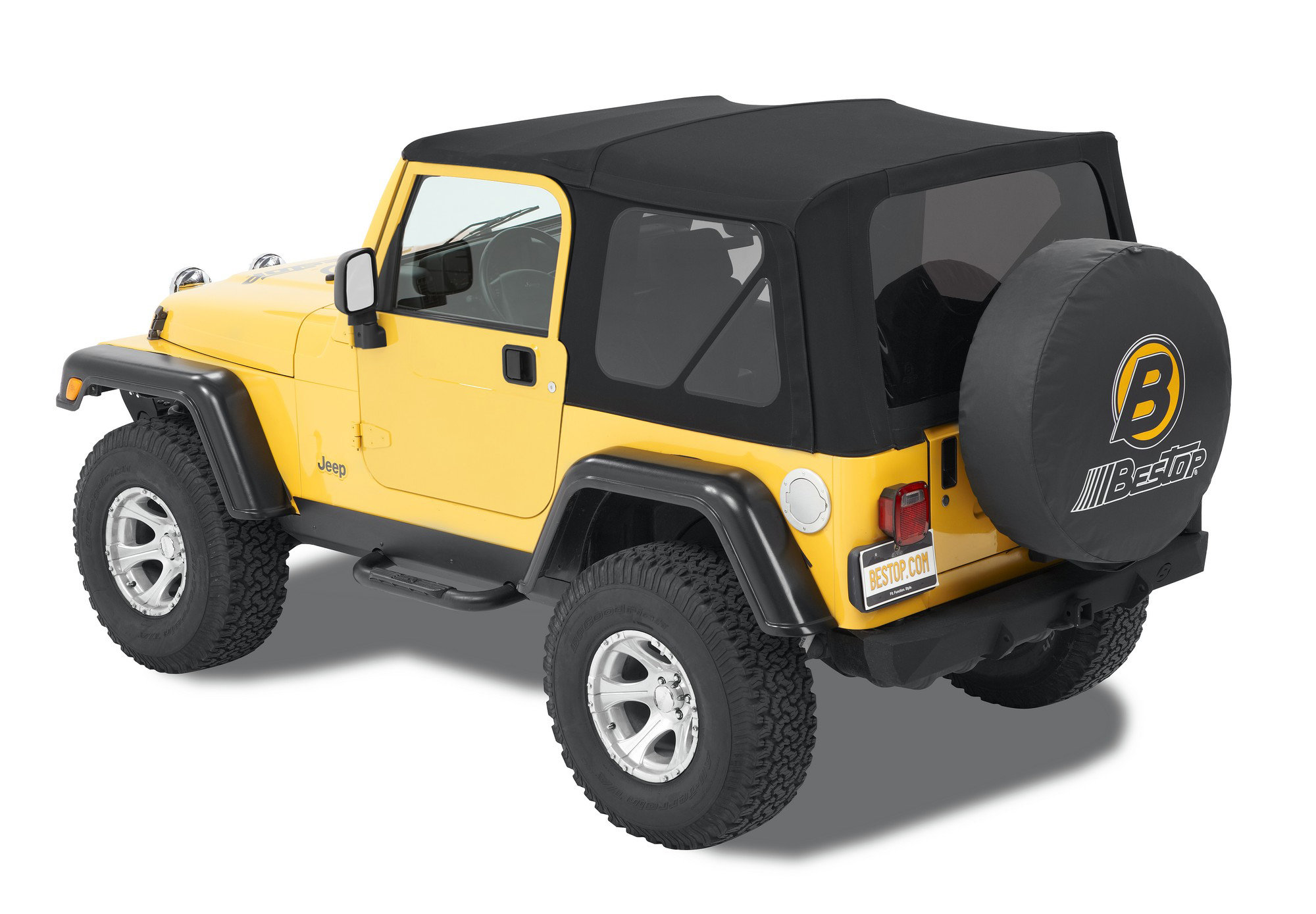 Bestop 54820-17 Supertop NX Black Twill Soft Top with Tinted Windows, no  Doors for 97-06 Jeep Wrangler TJ | Quadratec