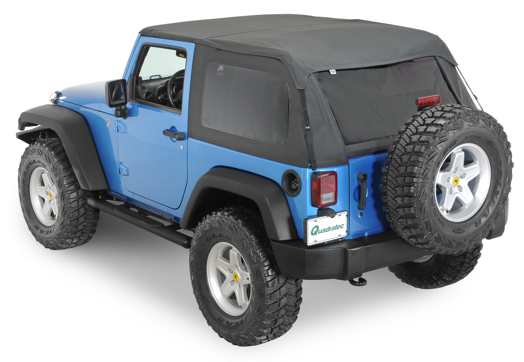 Rampage Products 109935 Sailcloth Trail Top Soft Top with Tinted Windows in  Black Diamond for 07-18 Jeep Wrangler JK 2 Door | Quadratec