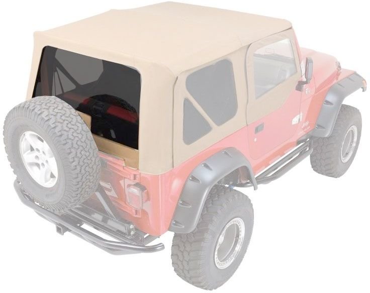 Rampage Products Replacement Rear Tinted Window for 97-06 Jeep Wrangler TJ with Rampage Complete or Rampage Replacement Soft Tops ONLY | Quadratec Rampage Products Replacement Rear Tinted Window for 97-06 Jeep Wrangler TJ with Rampage Complete or Rampage Replacement Soft Tops ONLY | Quadratec