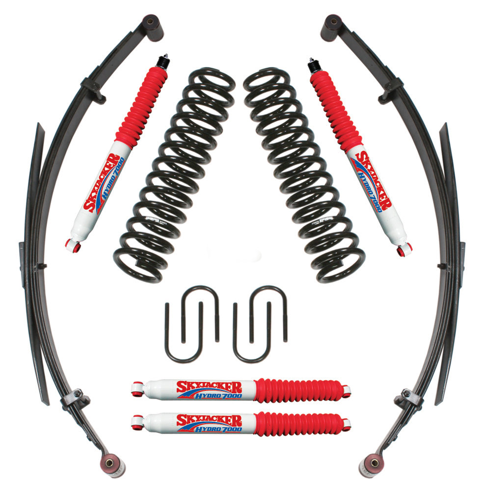 Skyjacker JC318BKSH 3" Sport Suspension Lift Kit with Rear Leaf Springs & Hydro Shocks for 8401