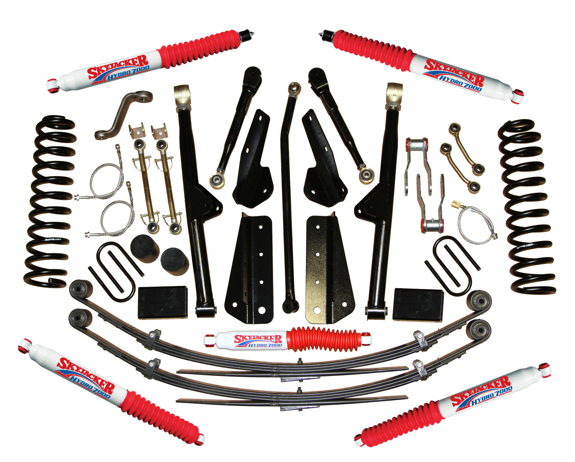 Skyjacker JC605BKSH 6" Sport Suspension Lift Kit with Rear Leaf Springs & Hydro Shocks for 8401