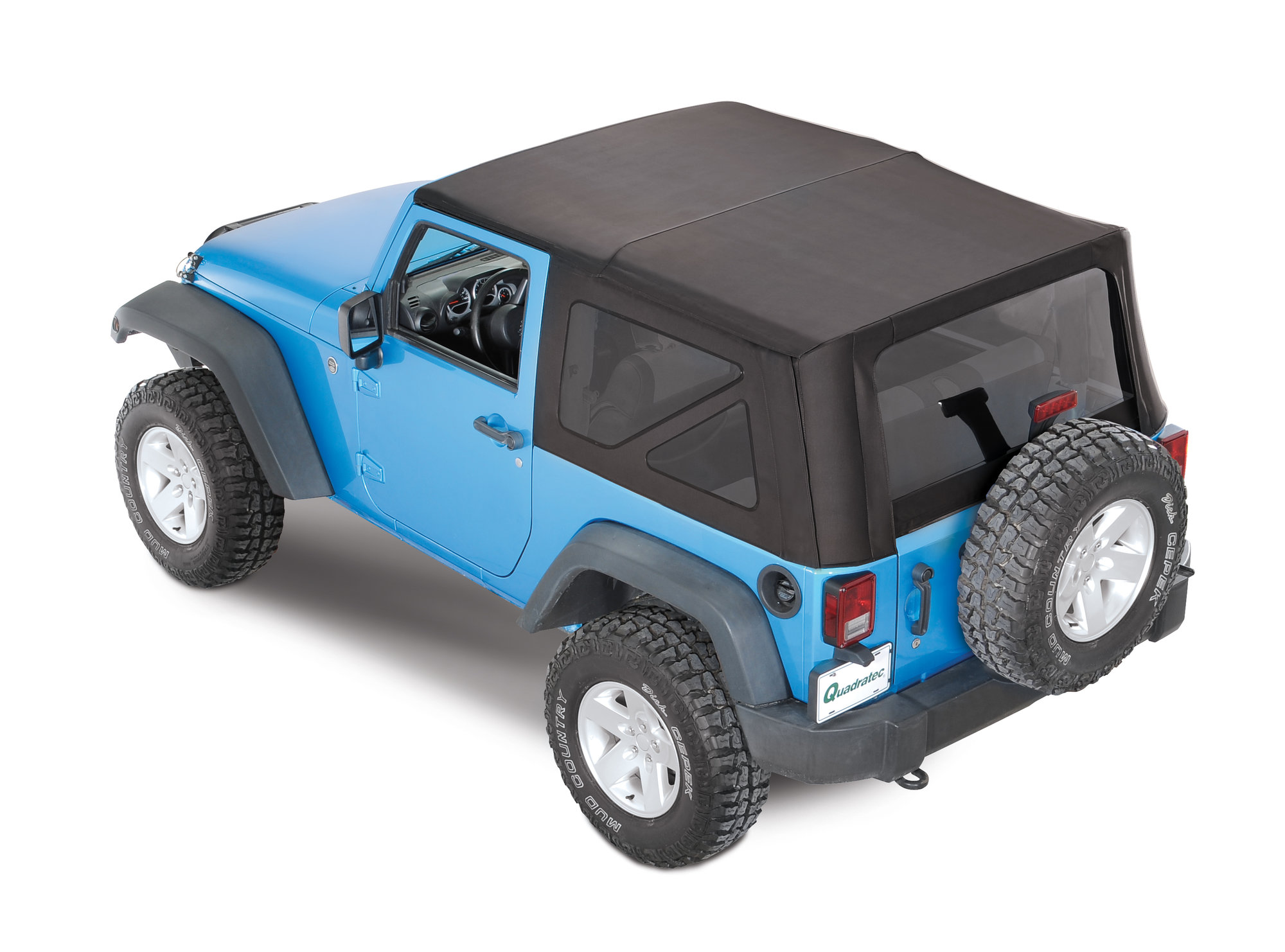 Mopar 82213650 Complete Cable Style Sunrider Twill Soft Top in Black for  07-18 Jeep Wrangler JK 2 Door | Quadratec