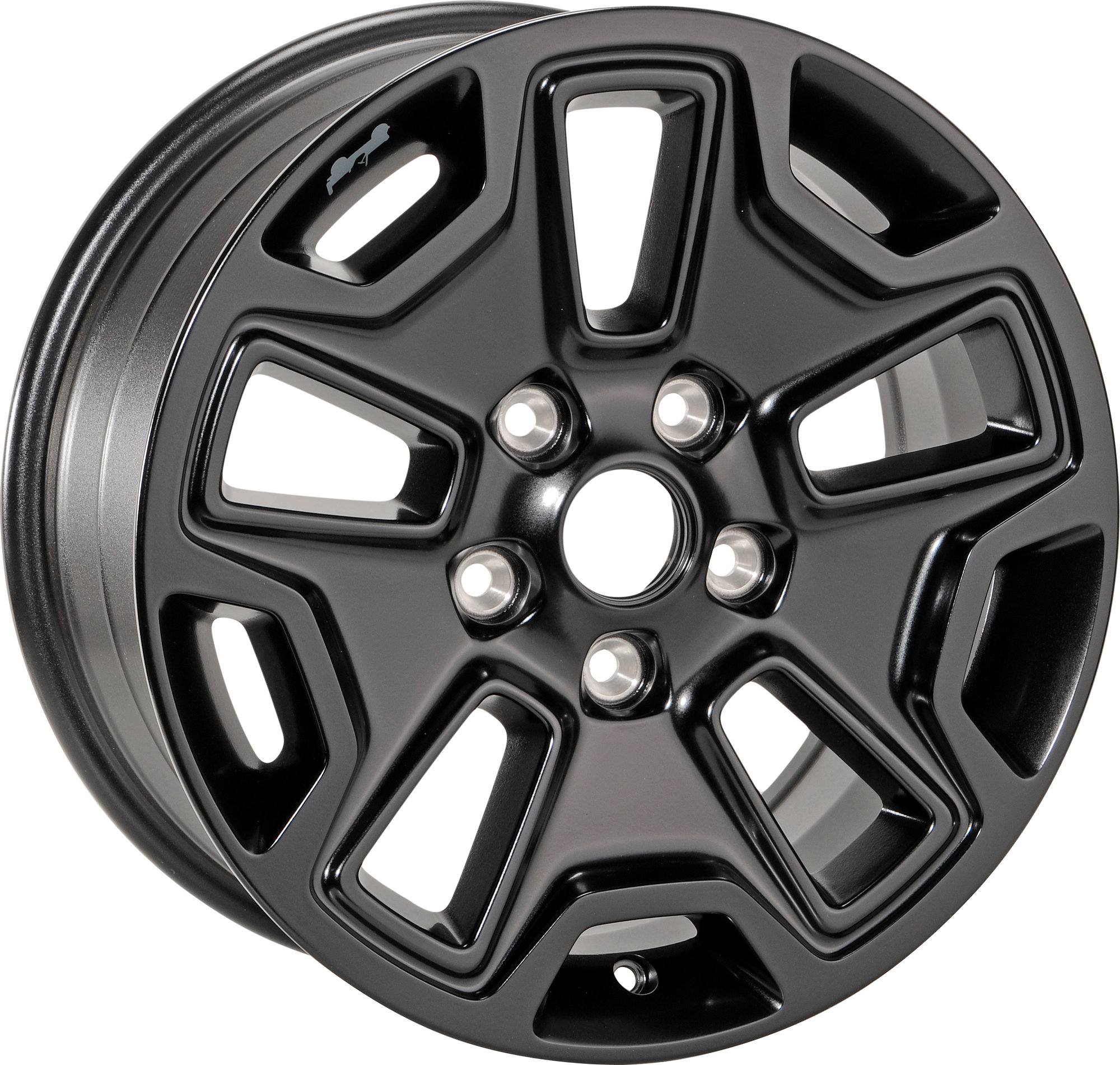 Mopar 5LW63RXFAA Rubicon Wheel in Gloss Black for 07-18 Jeep Wrangler JK  and 99-18 Grand Cherokee WJ, WK, & WK2 | Quadratec