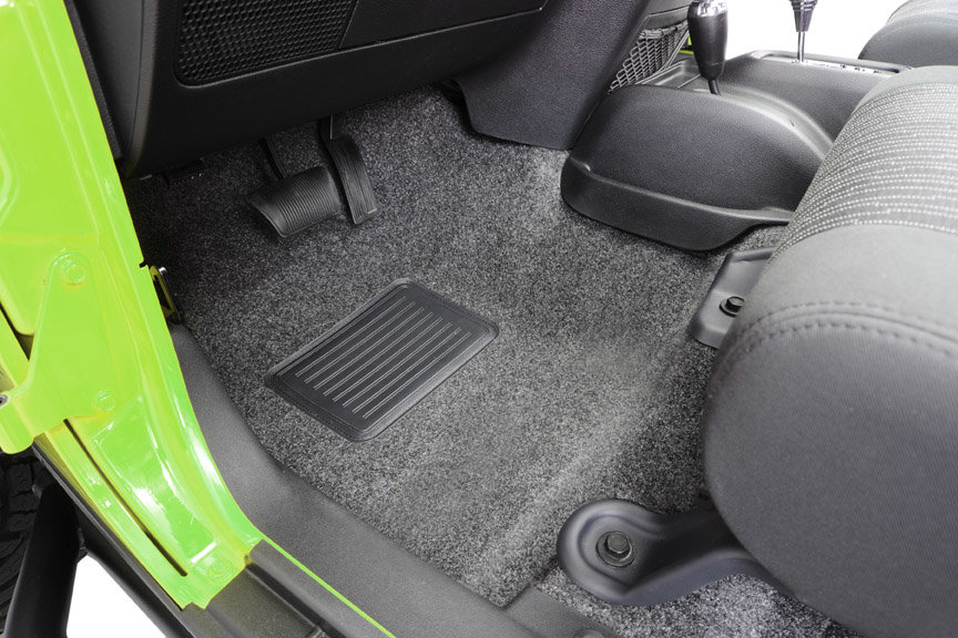 Bedrug Premium Carpeted Front Floor Covering for 07-18 Jeep Wrangler JK  Door Quadratec