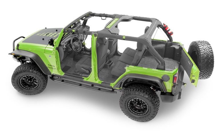 Bedrug Premium Carpeted Floor Covering Kit for 07-18 Jeep Wrangler  Unlimited JK | Quadratec