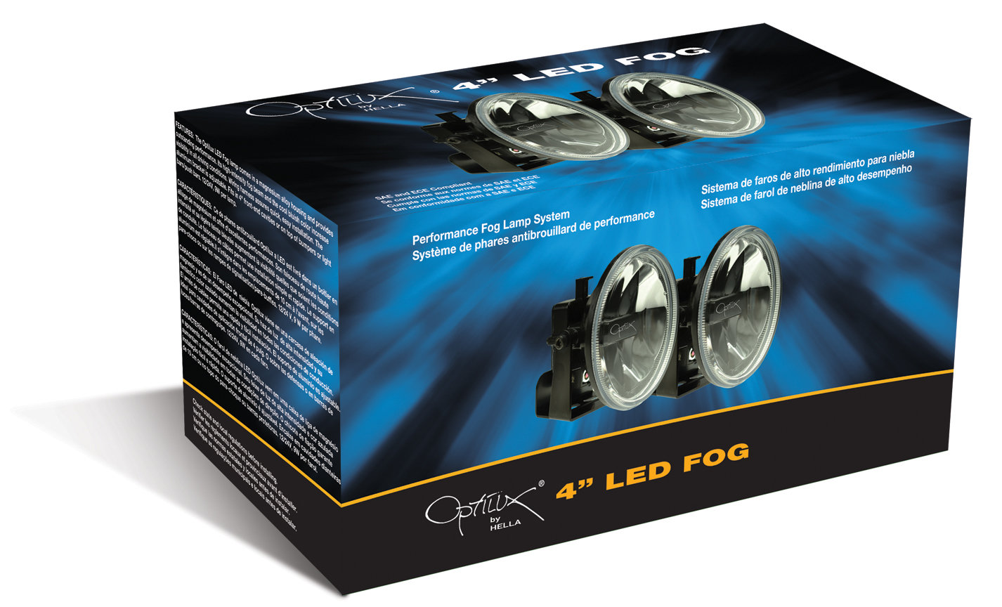 pustes op flaskehals Afslut Hella Optilux by 4" LED Fog Light Kit | Quadratec